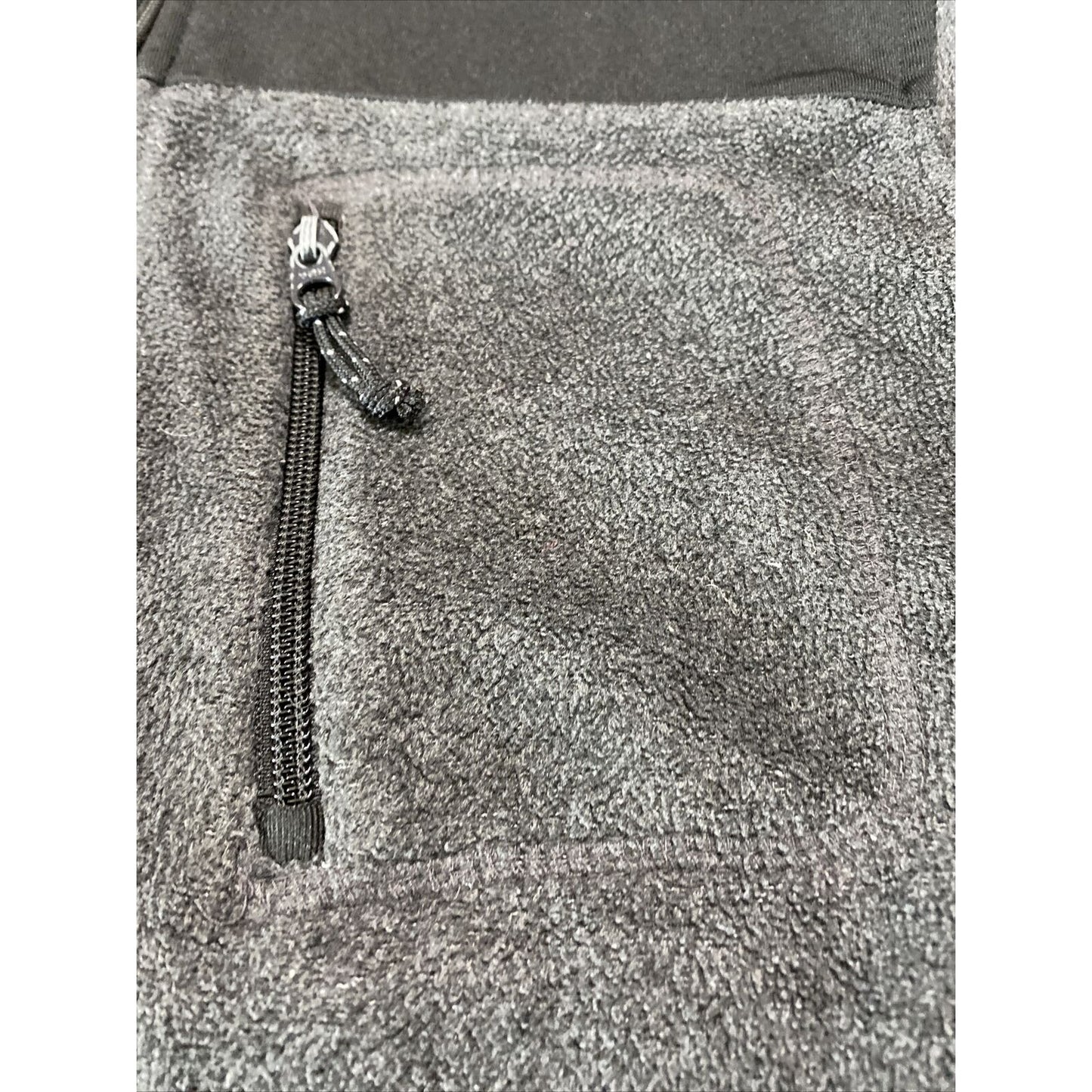 Old Navy Men's Large Black & Dark Gray Polyester-blend Zip-up Fleece Jacket