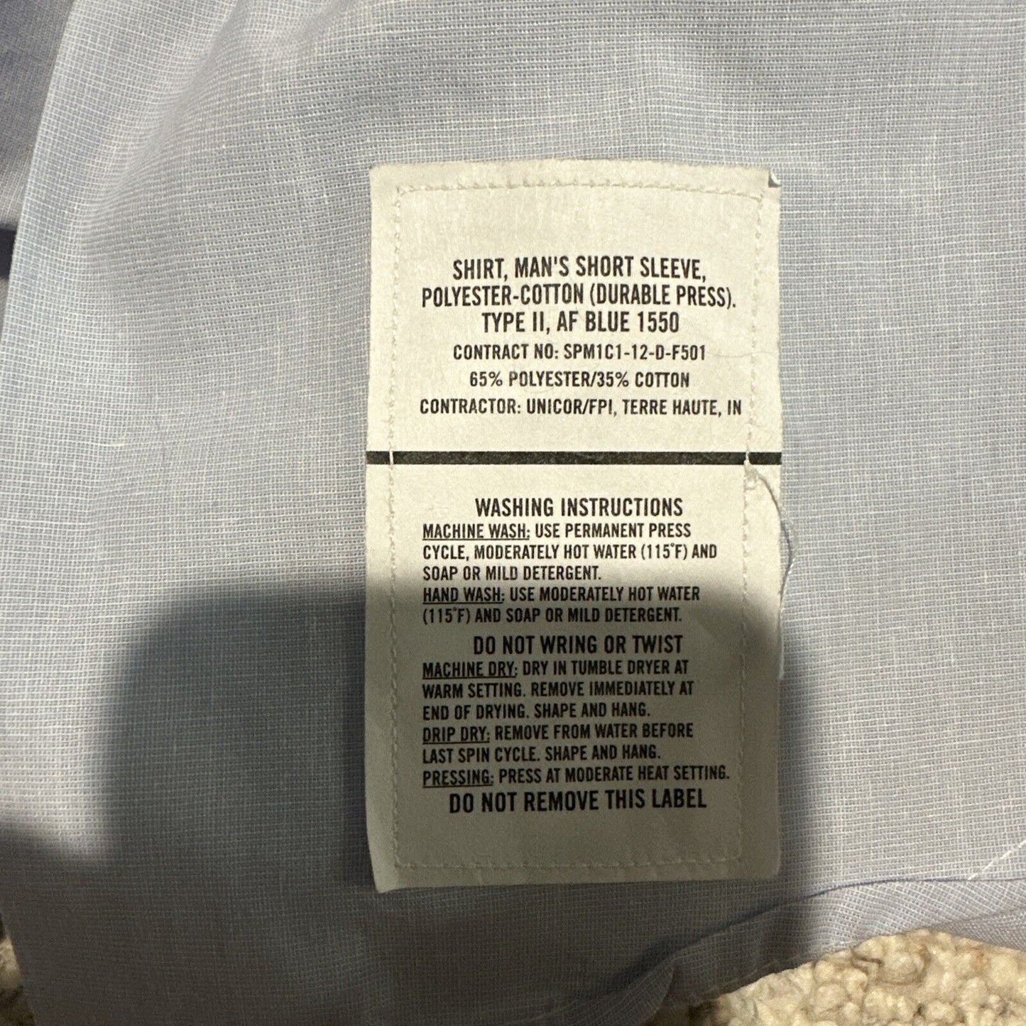 Men’s Service Dress Uniform USAF USSF Coast Guard Blues Shirt Short Sleeve 15.5