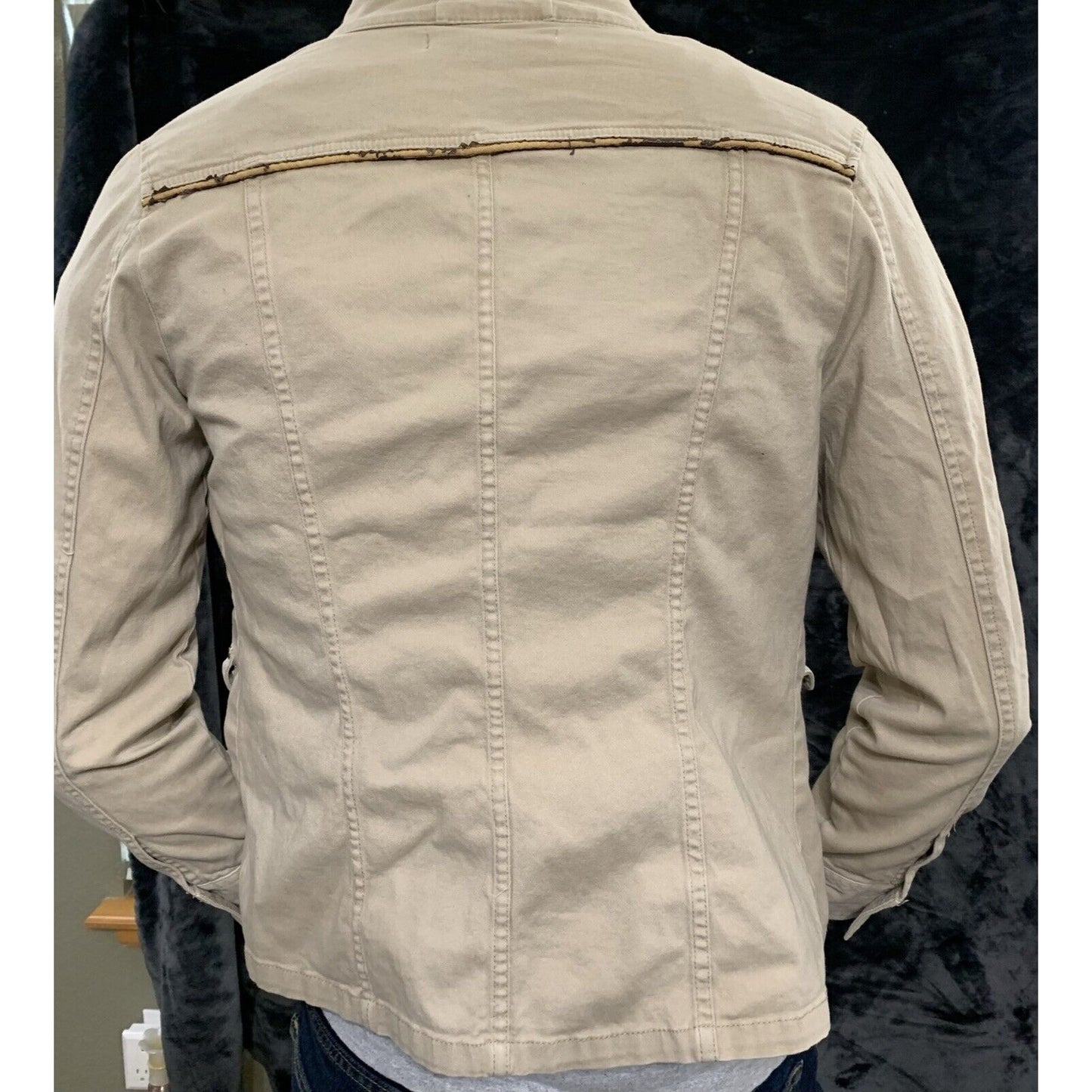 Croft & Barrow Men’s Small Beige Light Brown Rugged Button-down Jacket