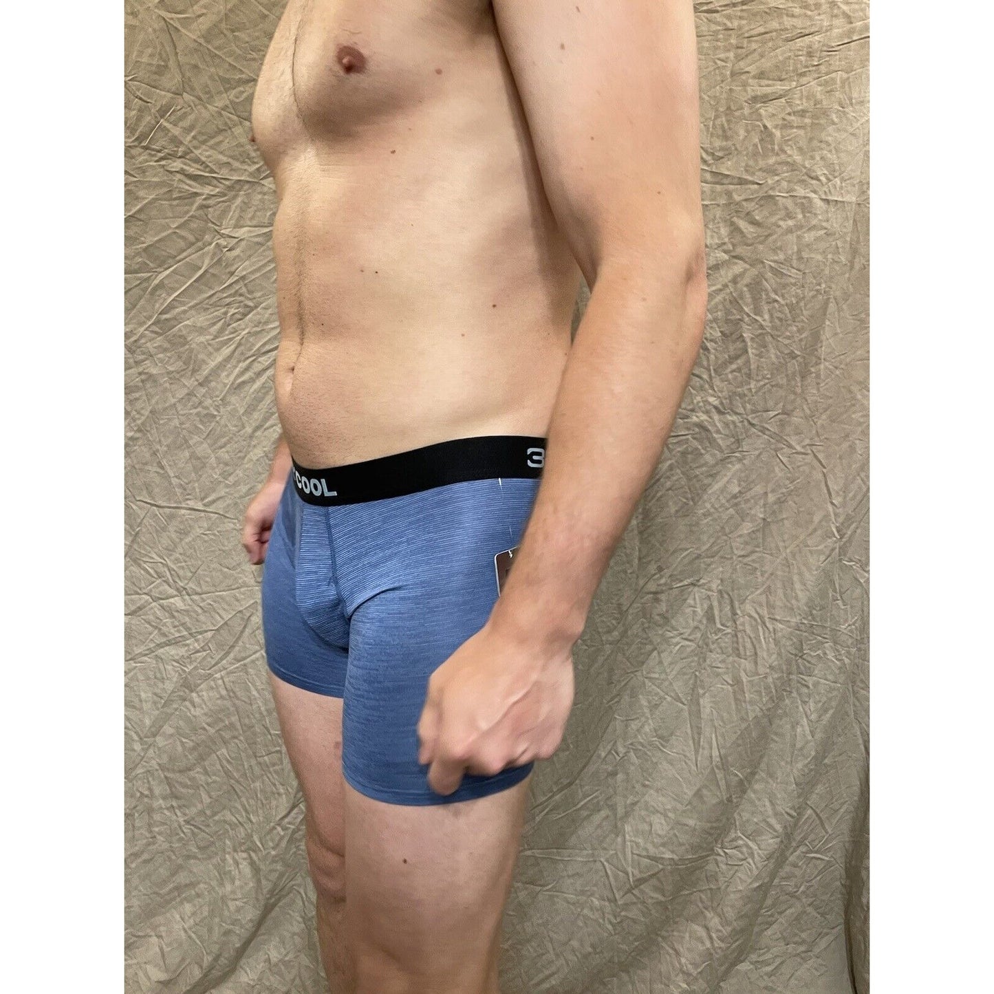 men's Denim Blue Matrix 32 degrees cool compression boxer brief Medium