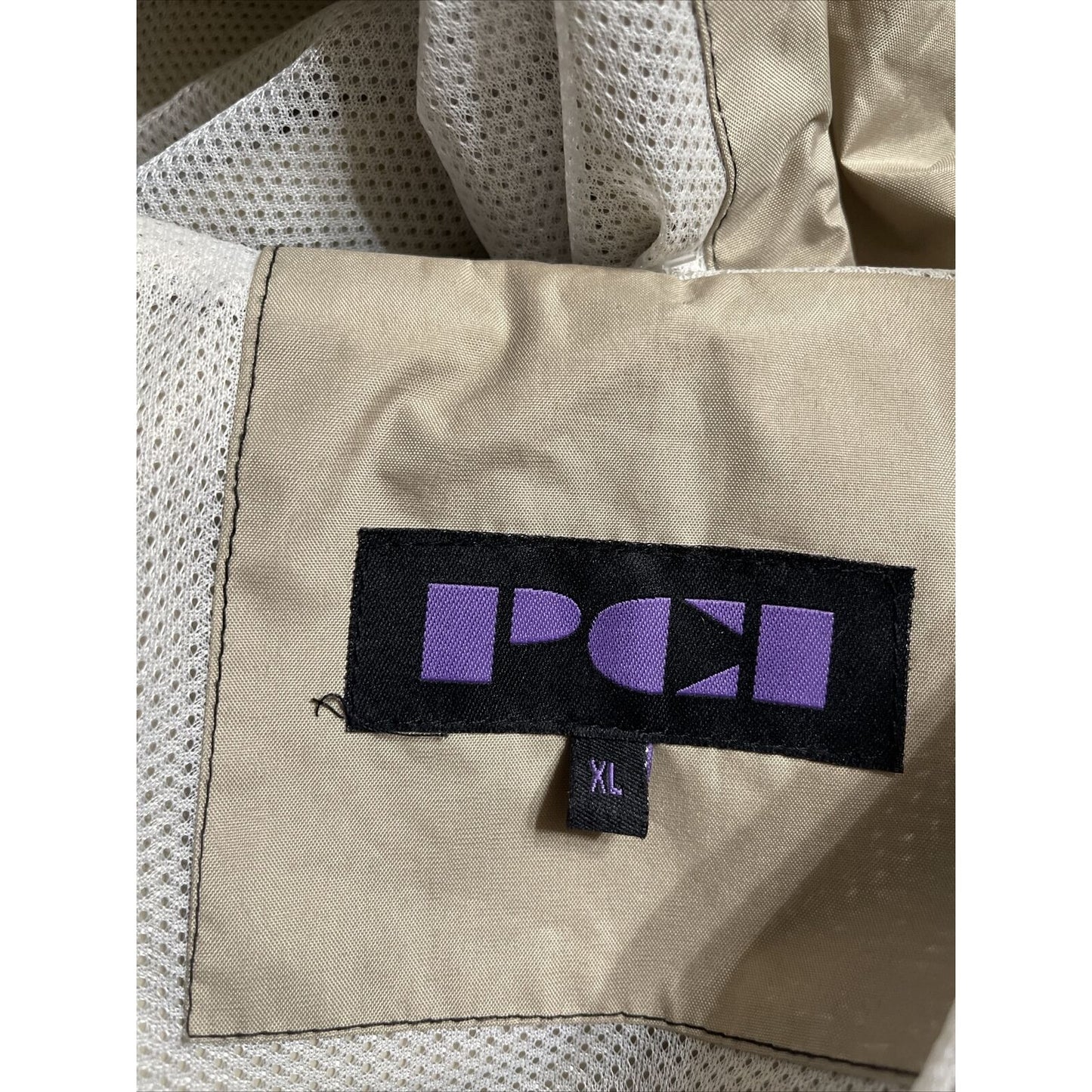 Men's PCI XL Pikes Peak Colorado full zip tan windbreaker