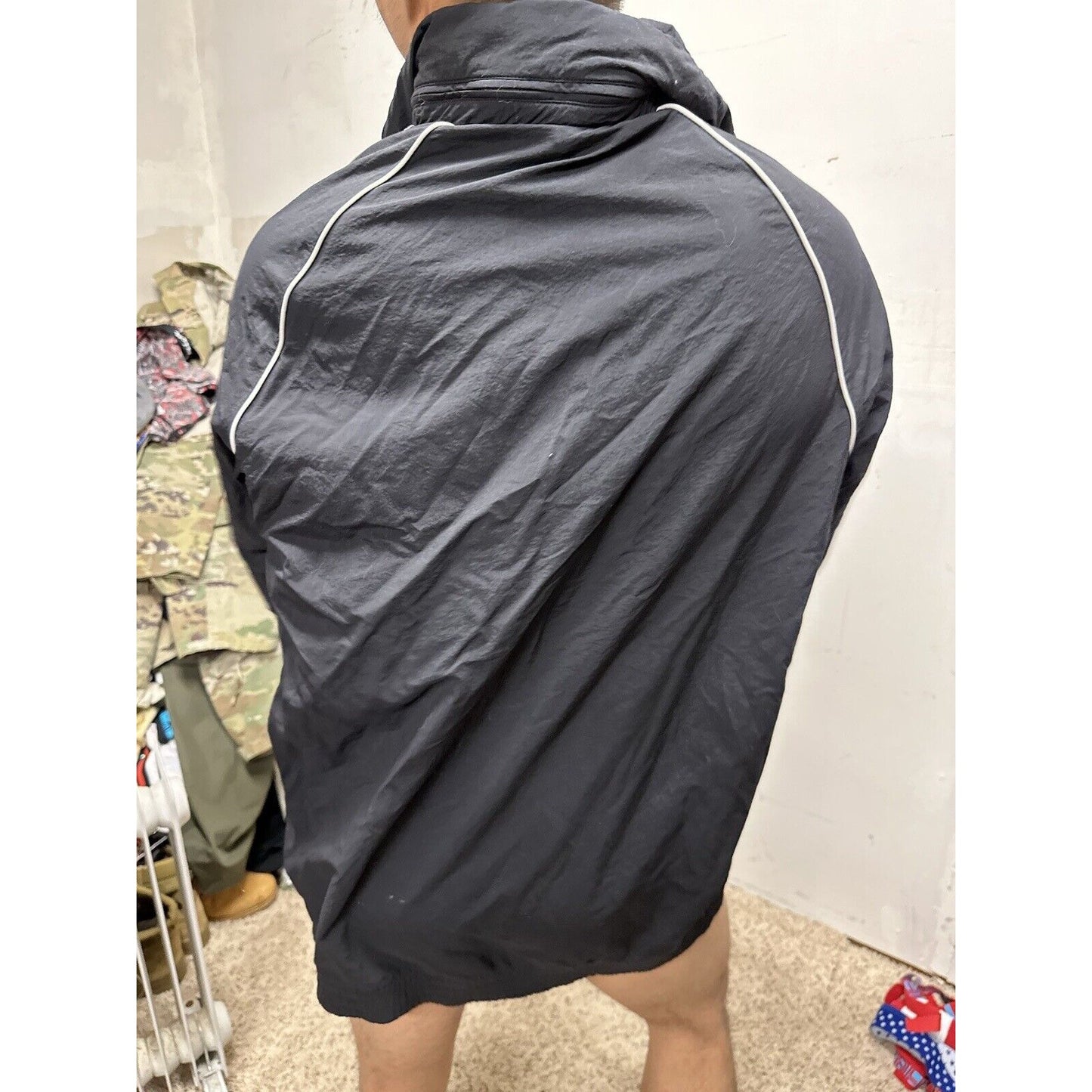 Adidas Men's Full Zip Hoodie Black /White Stripe