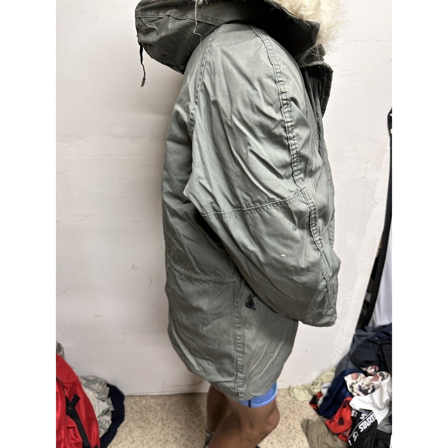 USAF Military Uniform Parka Extreme Cold Weather Type N-38 Medium Sage Green
