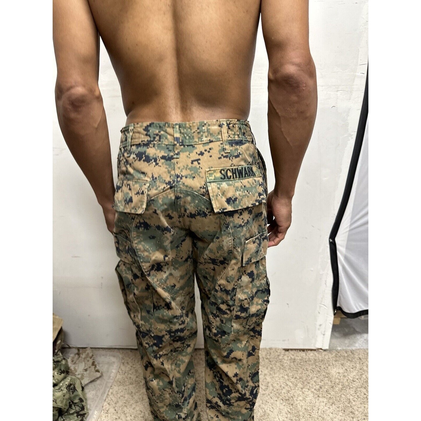 Men’s USMC Woodland Marine Pants Trousers Small Long