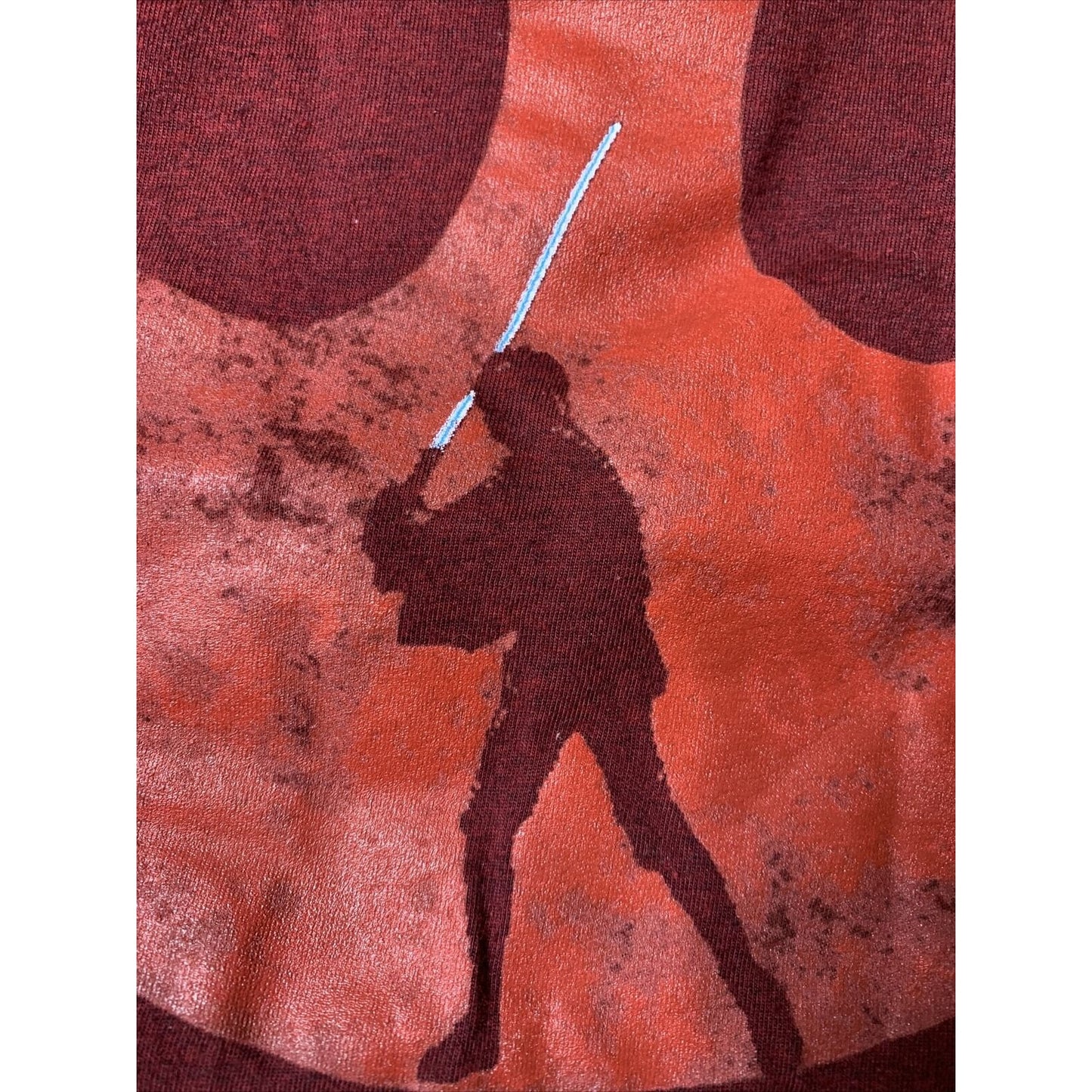 Star Wars Rebel Graphic Print Burgundy T-Shirt Small Cotton Blend