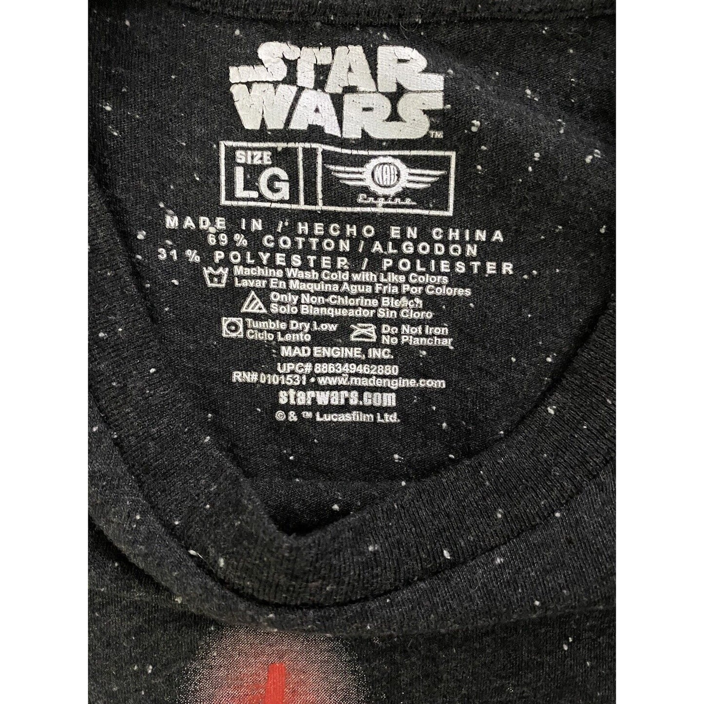 STAR WARS Death Vader “Empire Strikes Back” Men’s Large T-shirt Vintage