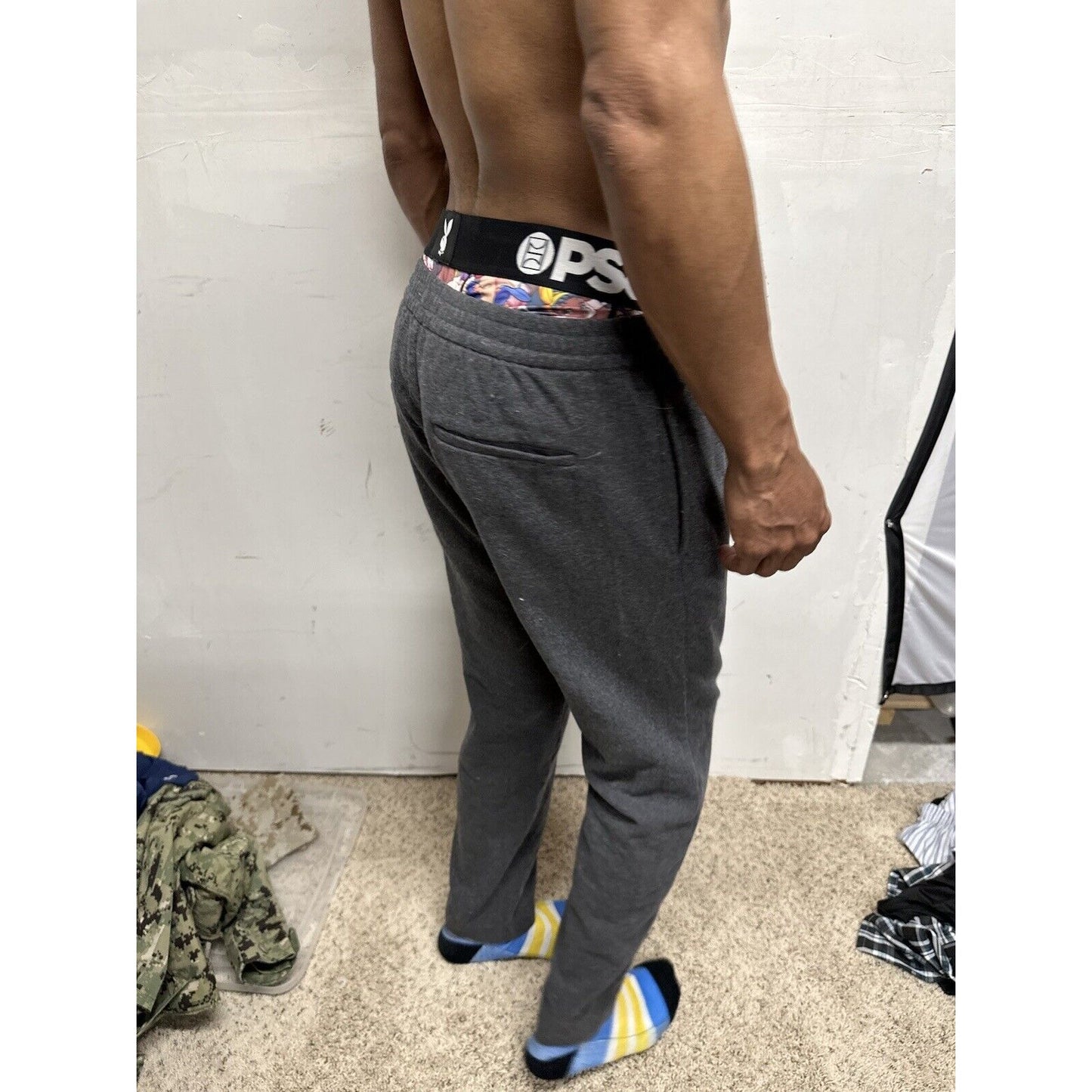 Men’s Gray Medium H&M Regular Fit Sweat Pants with Pockets
