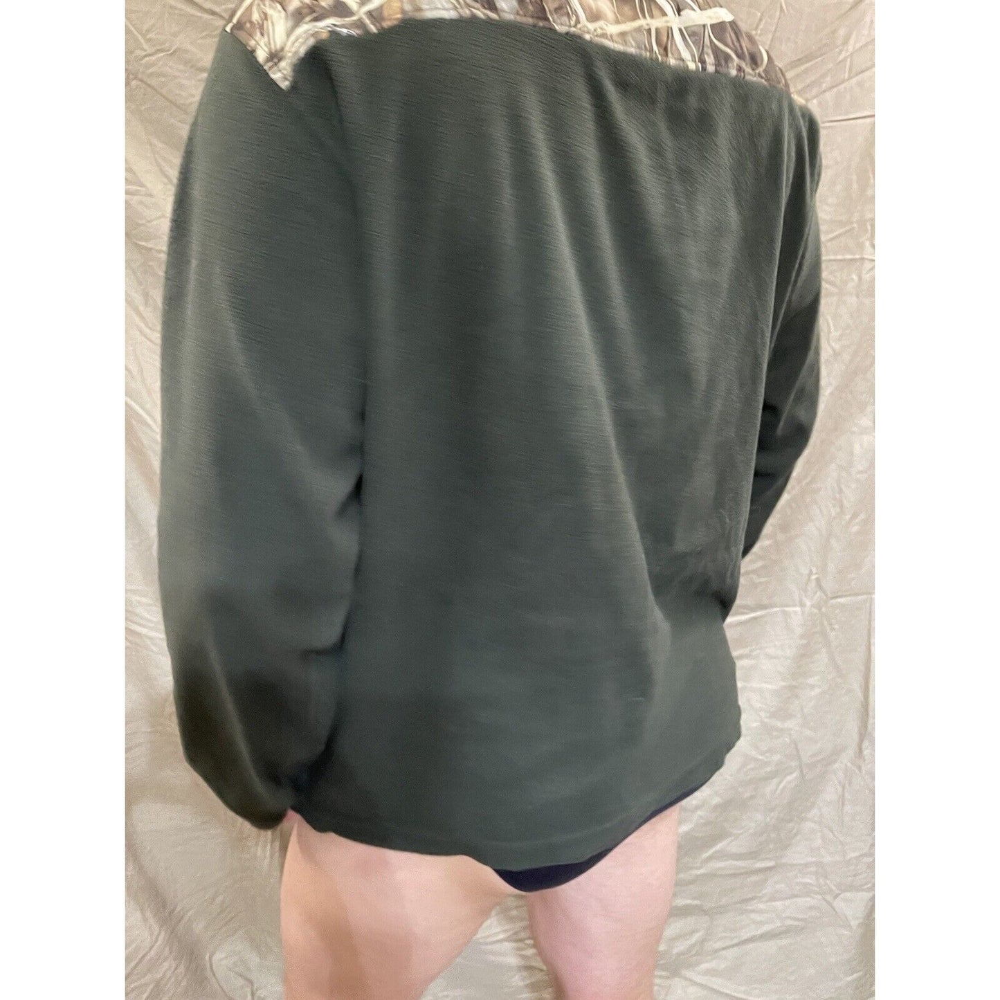 Men's Habit Large quarter zip pullover sweatshirt green