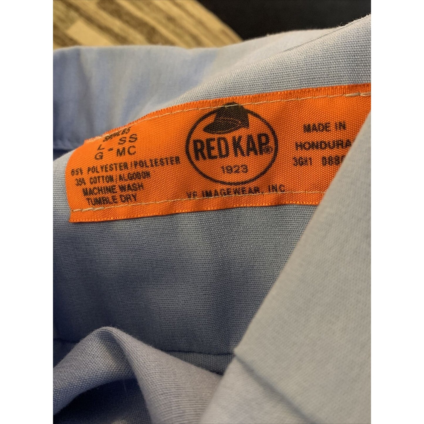 Red Kap Men’s Blue Short Sleeve Work Shirt Size Large