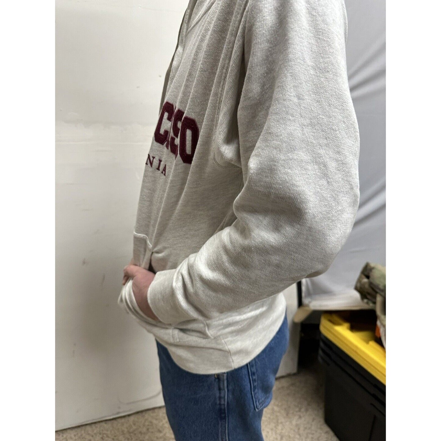 men’s city wear SF san francisco california hoodie white
