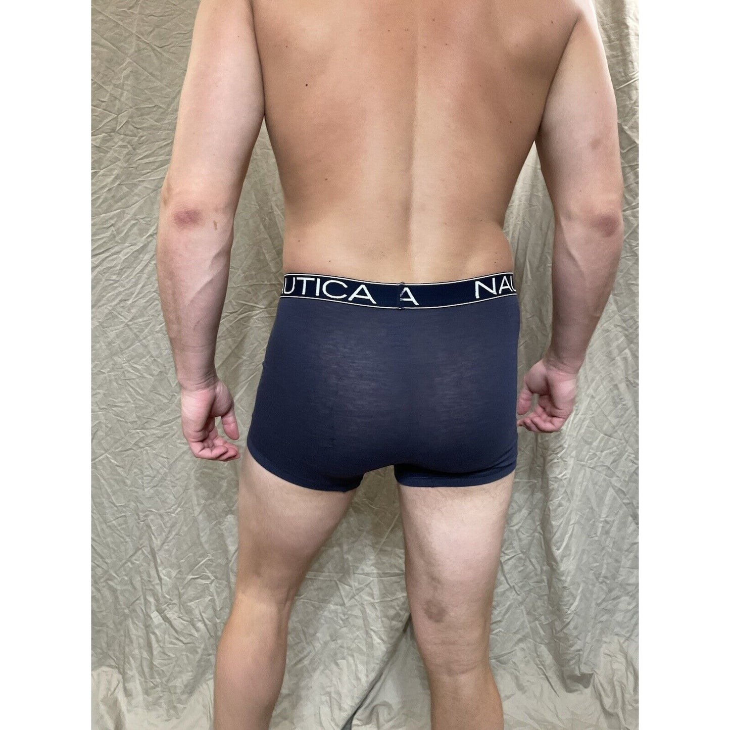 men's nautica 5% spandex boxer brief Blue Medium