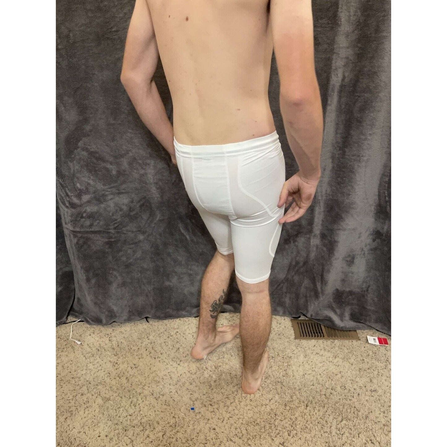 men's alleson athletic Small white football compression shorts
