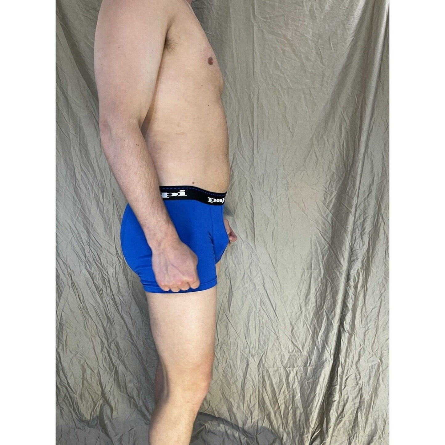 men's papi small blue trunk style boxer brief