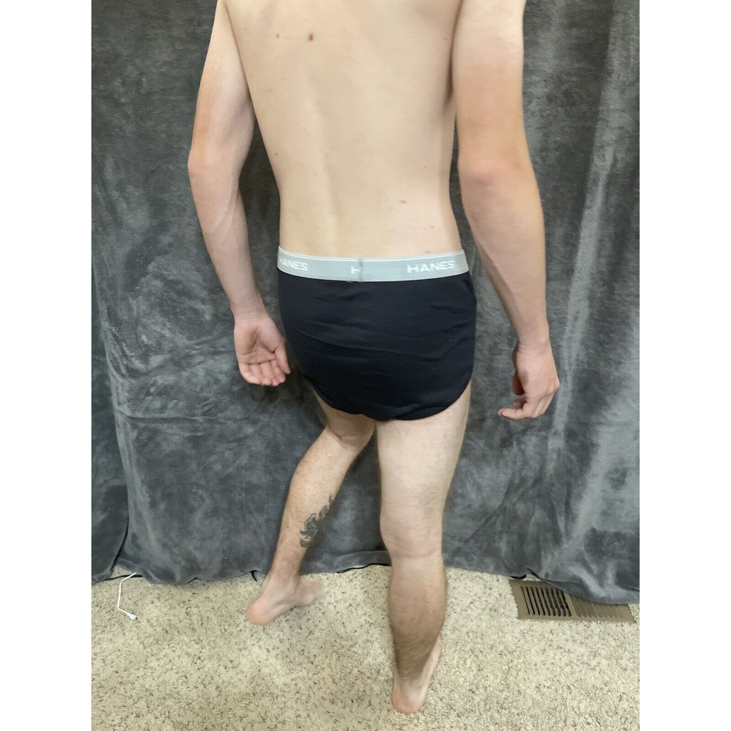 men's black hanes comfort flex large brief
