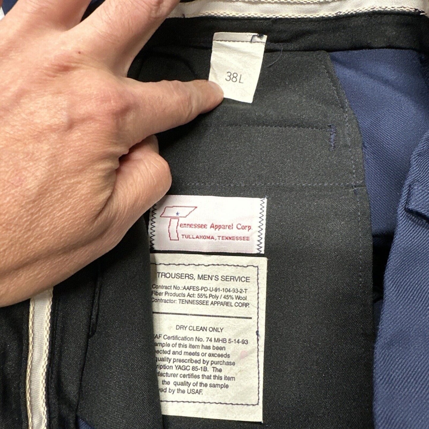 Men’s USAF USSF Trousers Uniform Blues Pants 38L