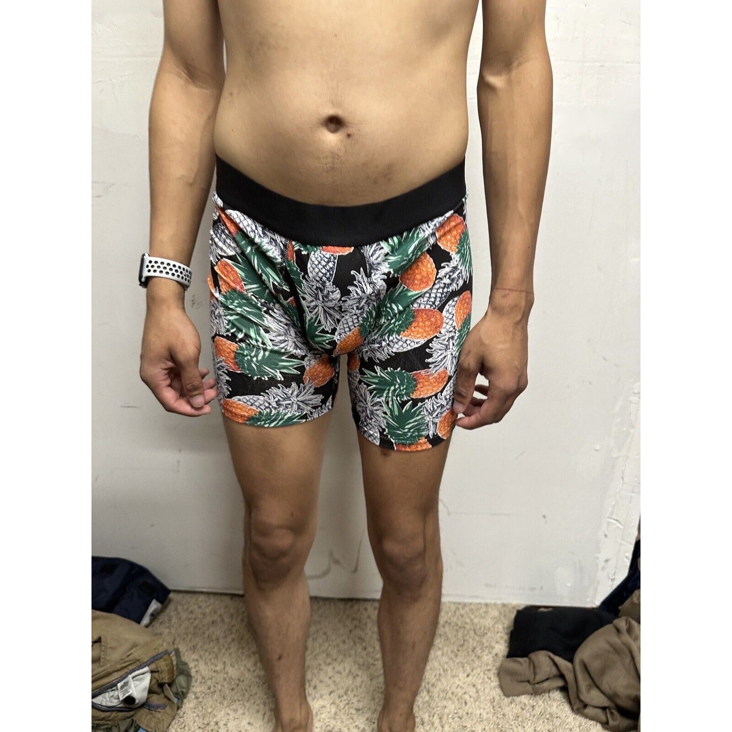 Men’s Pineapple Medium Multicolor 5% Spandex Boxer Briefs