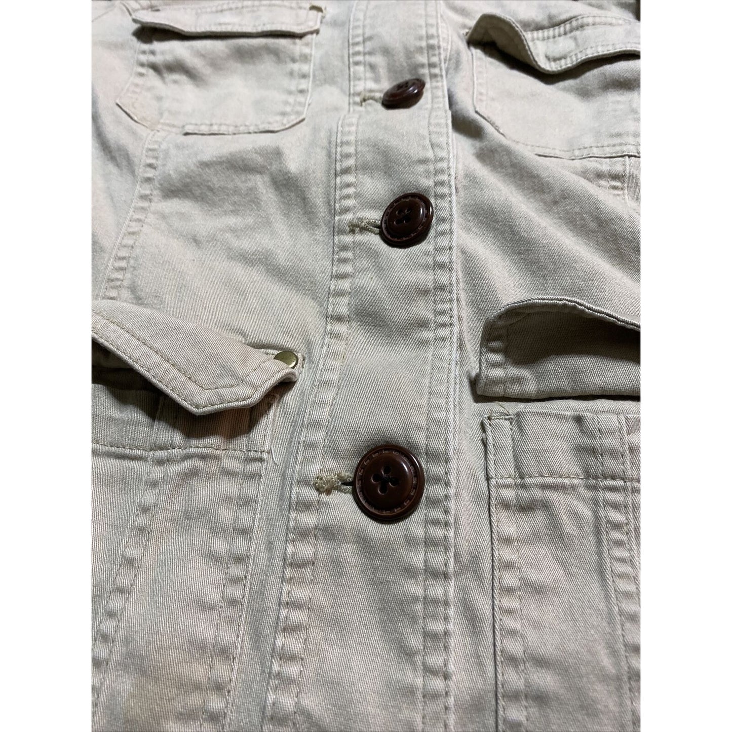 Croft & Barrow Men’s Small Beige Light Brown Rugged Button-down Jacket