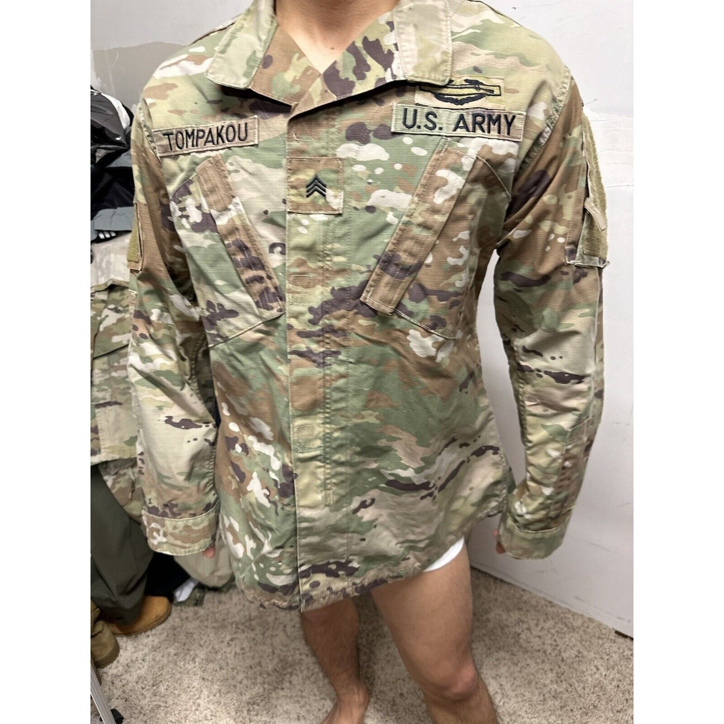 Men’s Ocp Top Medium Long Army Blouse Air Force With Patches