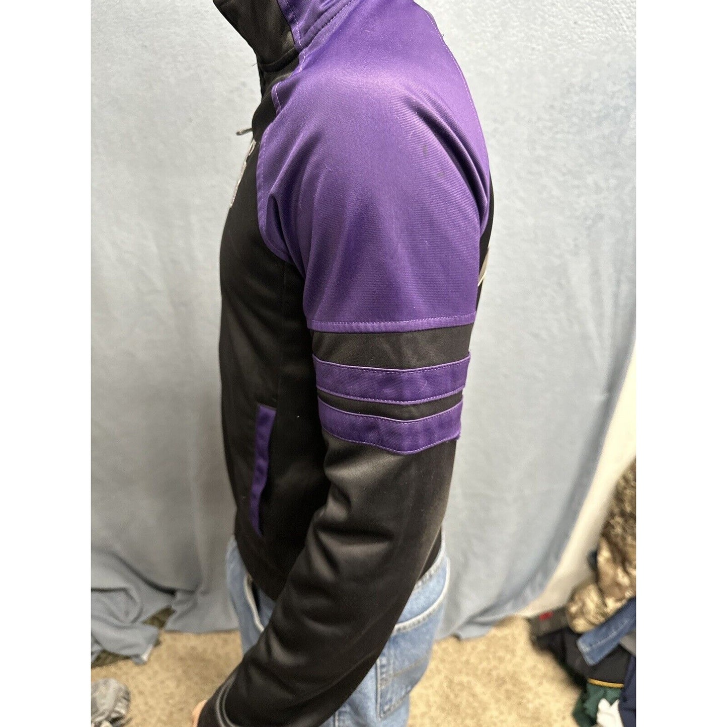 Men’s Carl Banks MLB Genuine Merchandise Purple Black Colorado Rockies M Jacket