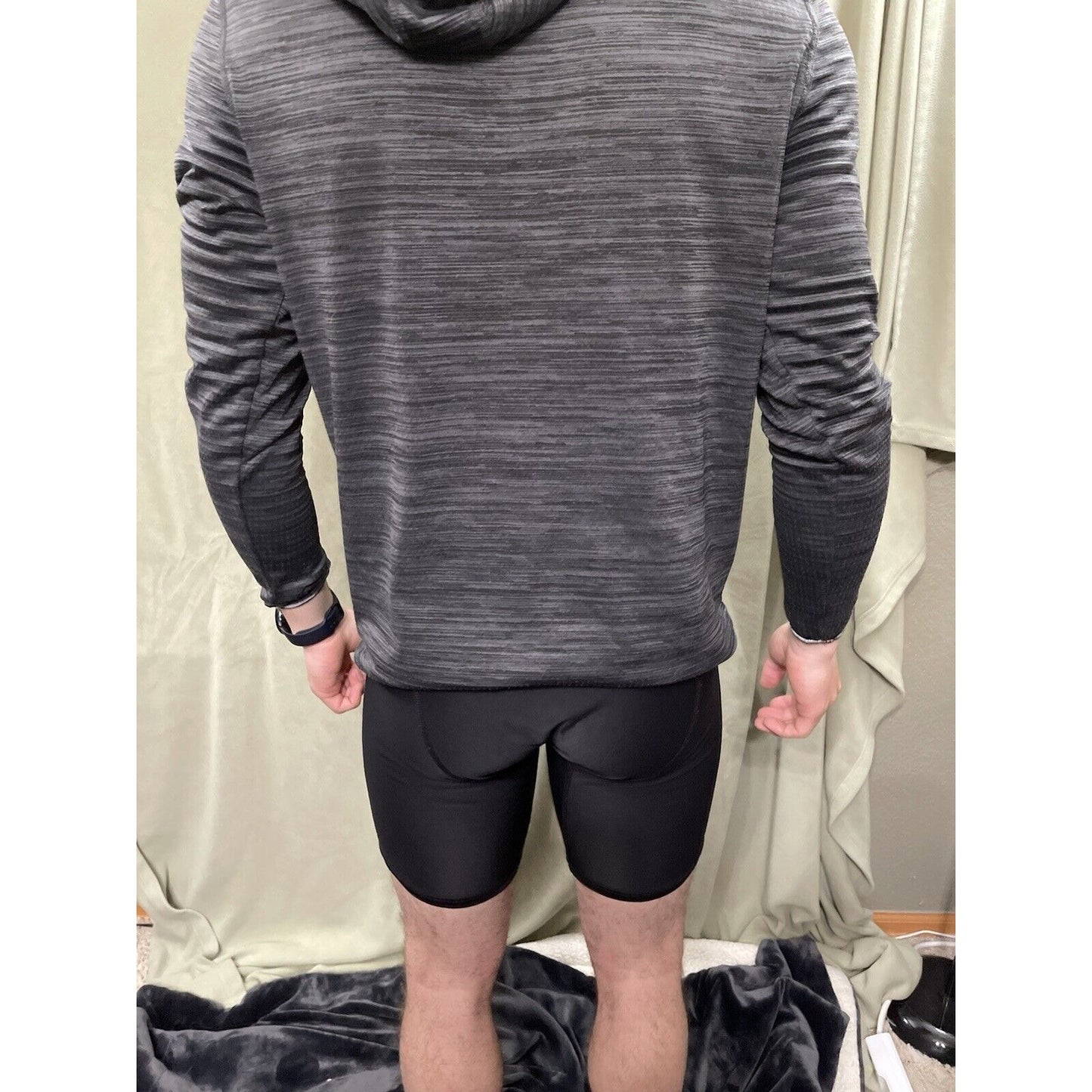 Men’s Gray Medium Hind Running Jacket / Hoodie 5% Spandex
