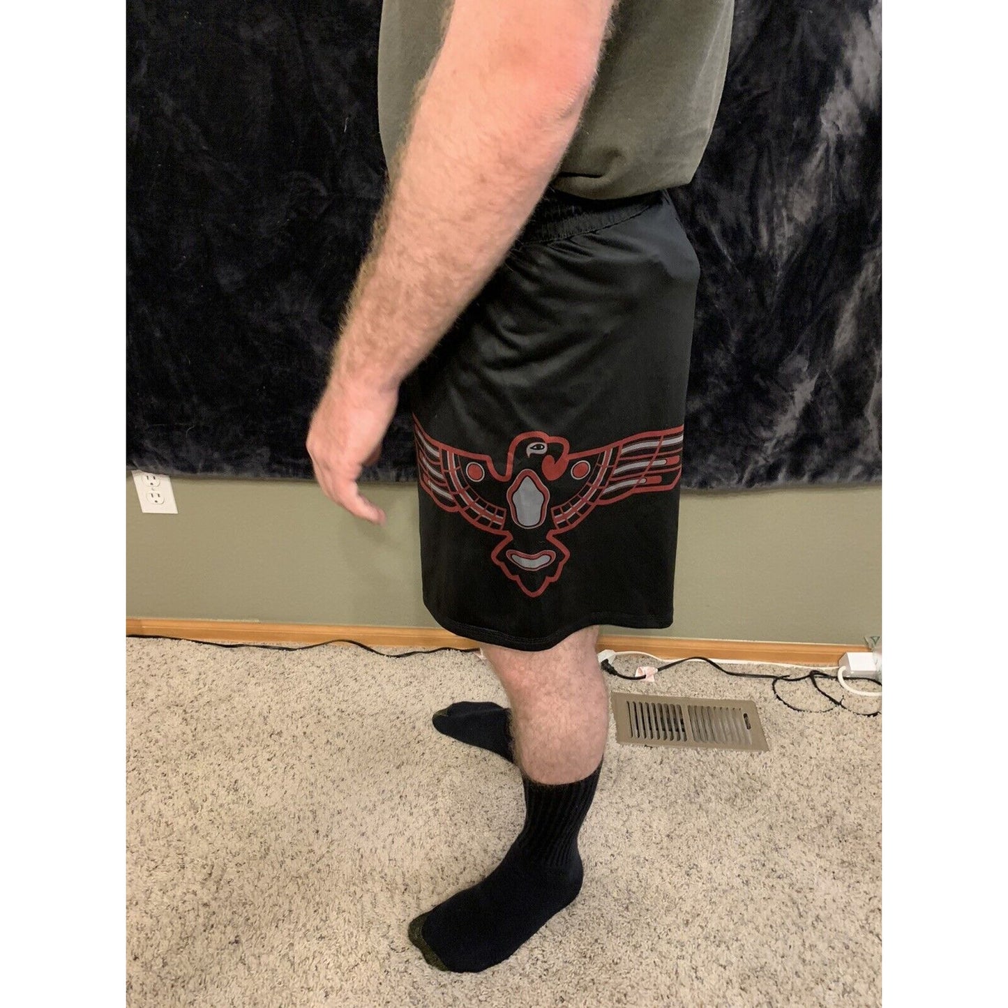 Lean Athletics Black And Maroon Youth XL Wrestling Shorts Stretchy Material