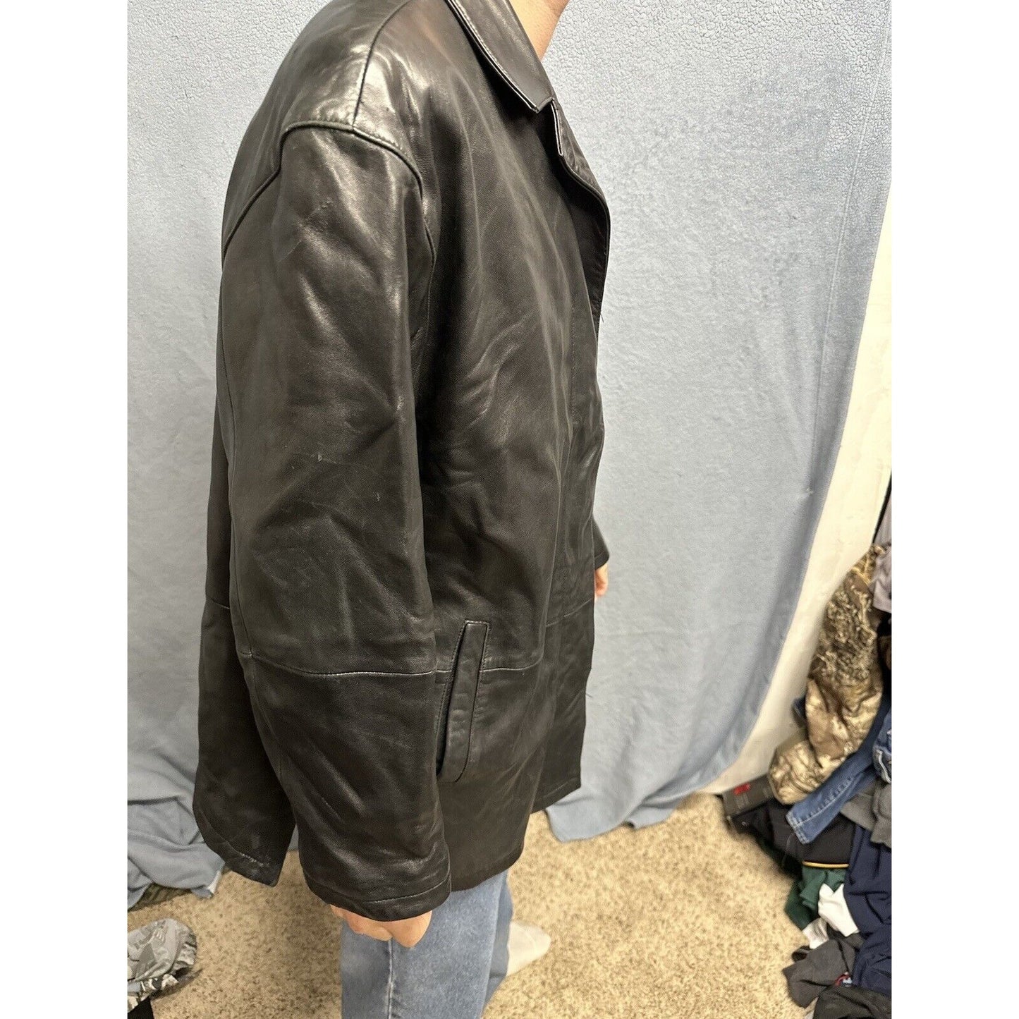 Men’s Tibor Leathers XL Leather Jacket Black Jacket Only