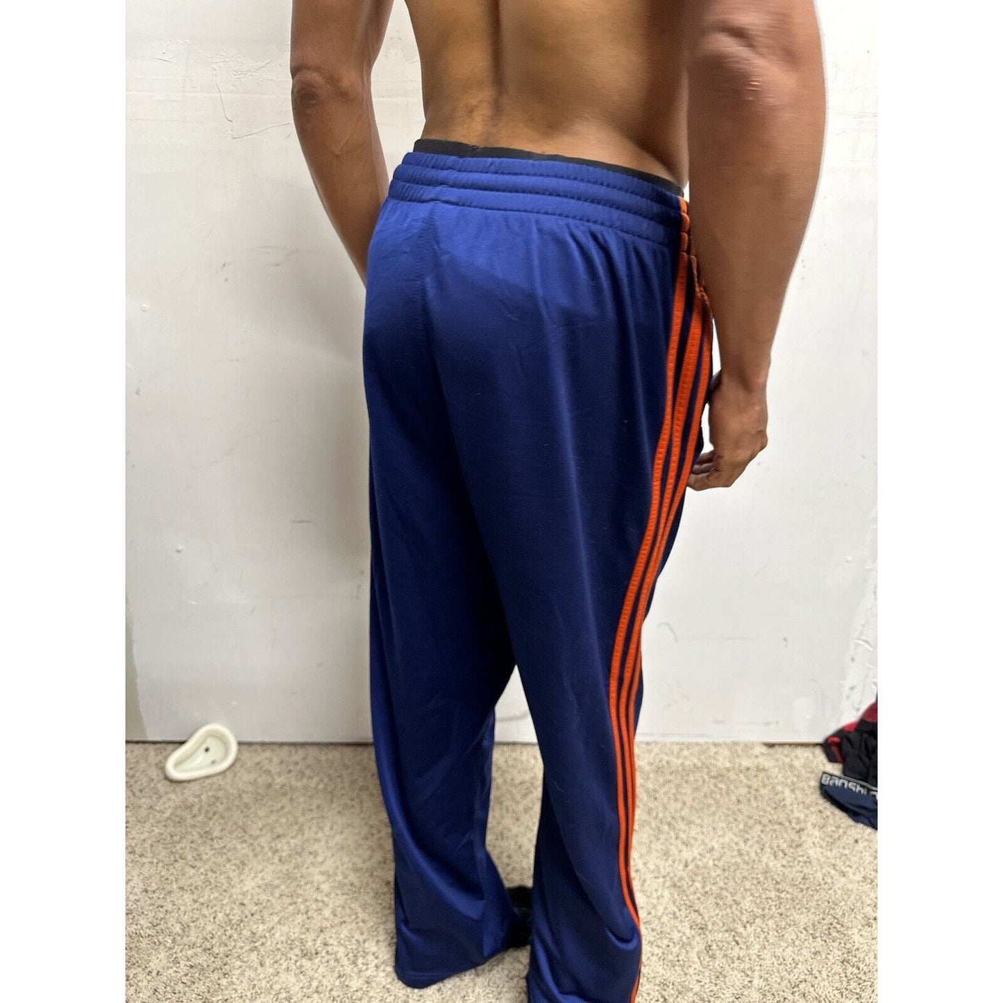 Men’s Blue Large Adidas With Pockets Athletic Pants
