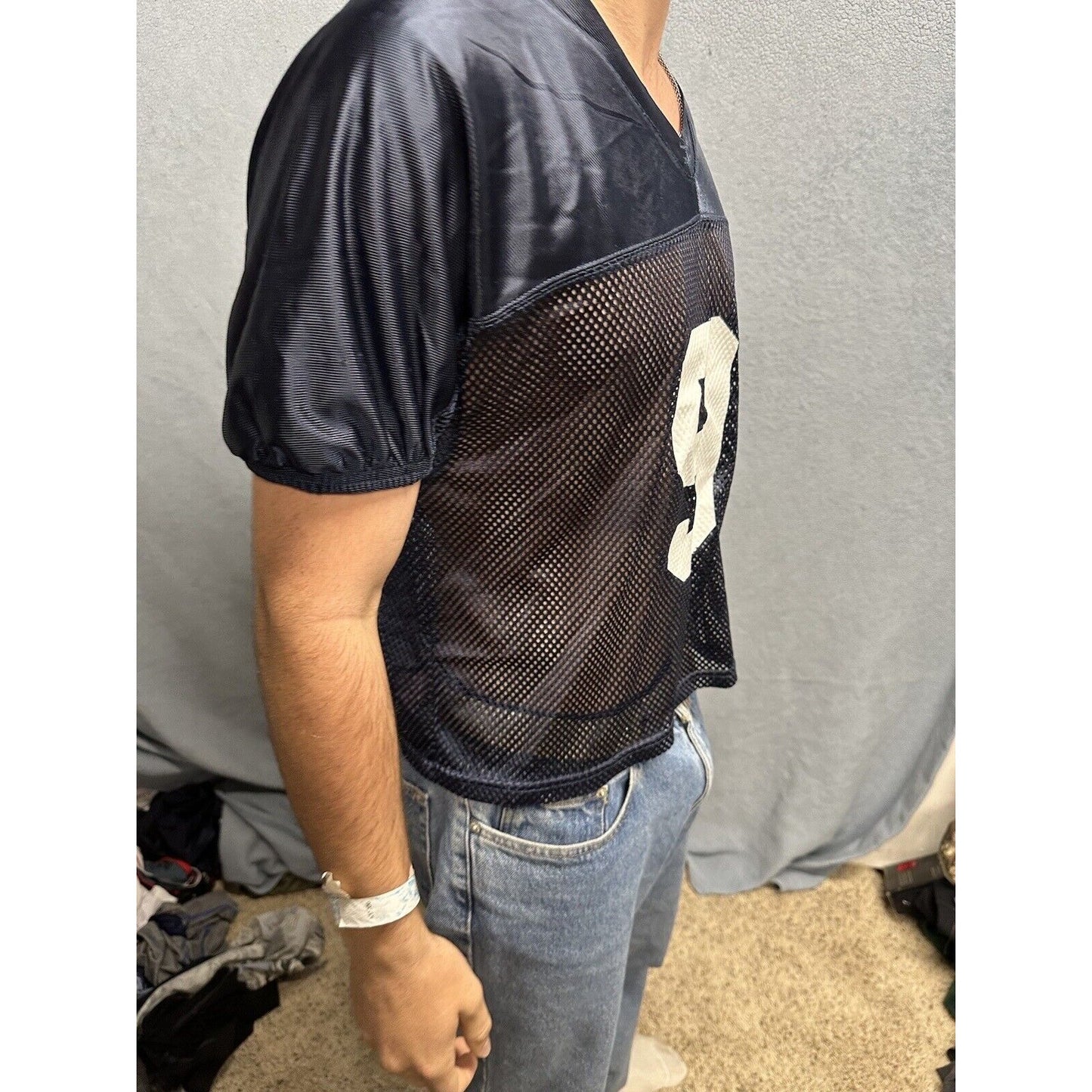 Youth Large/XL Alleson Athletics Navy Blue Football Jersey