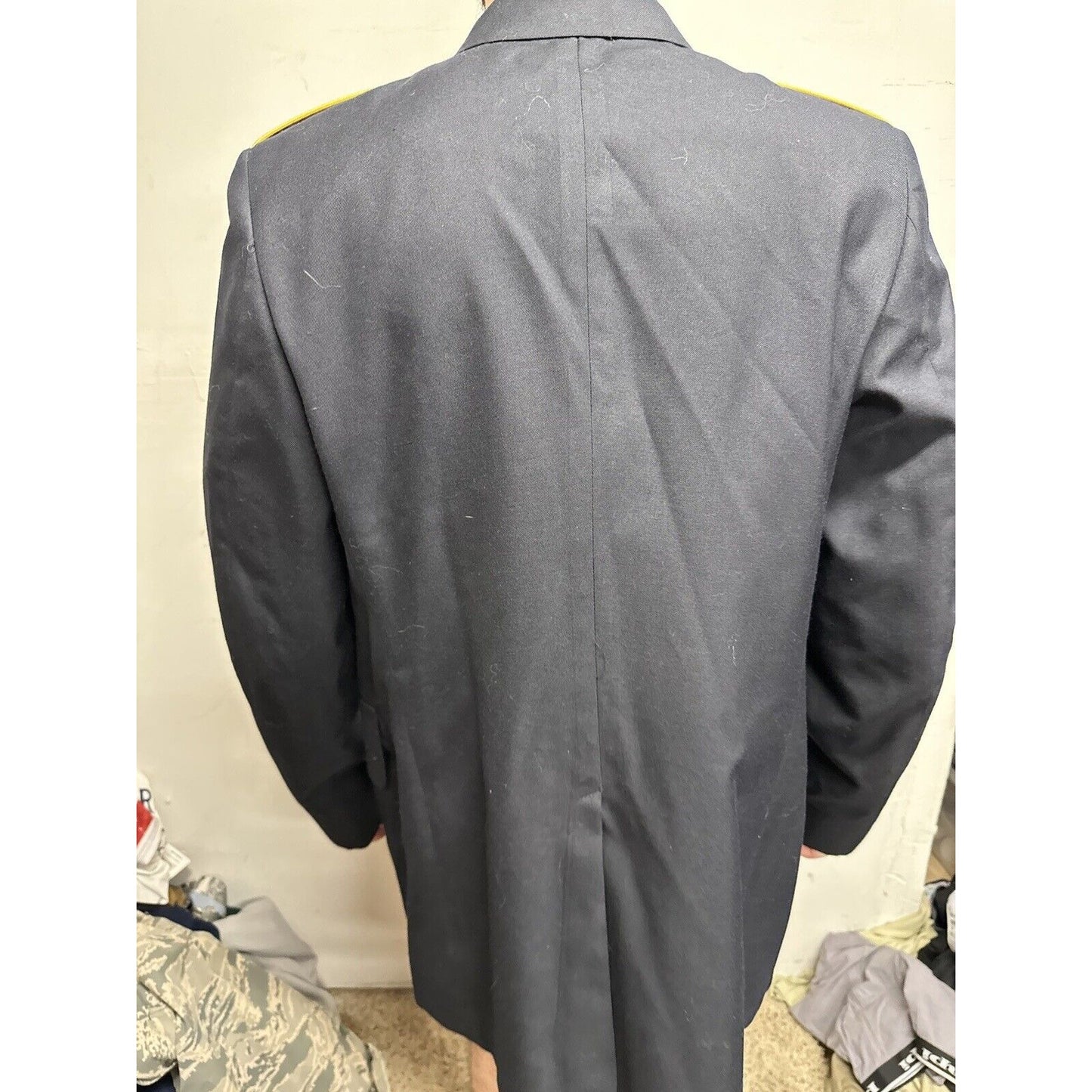 Men’s Army Coat Poly Wool Army Blue 450 42 LC Uniform Service Dress Top Coat