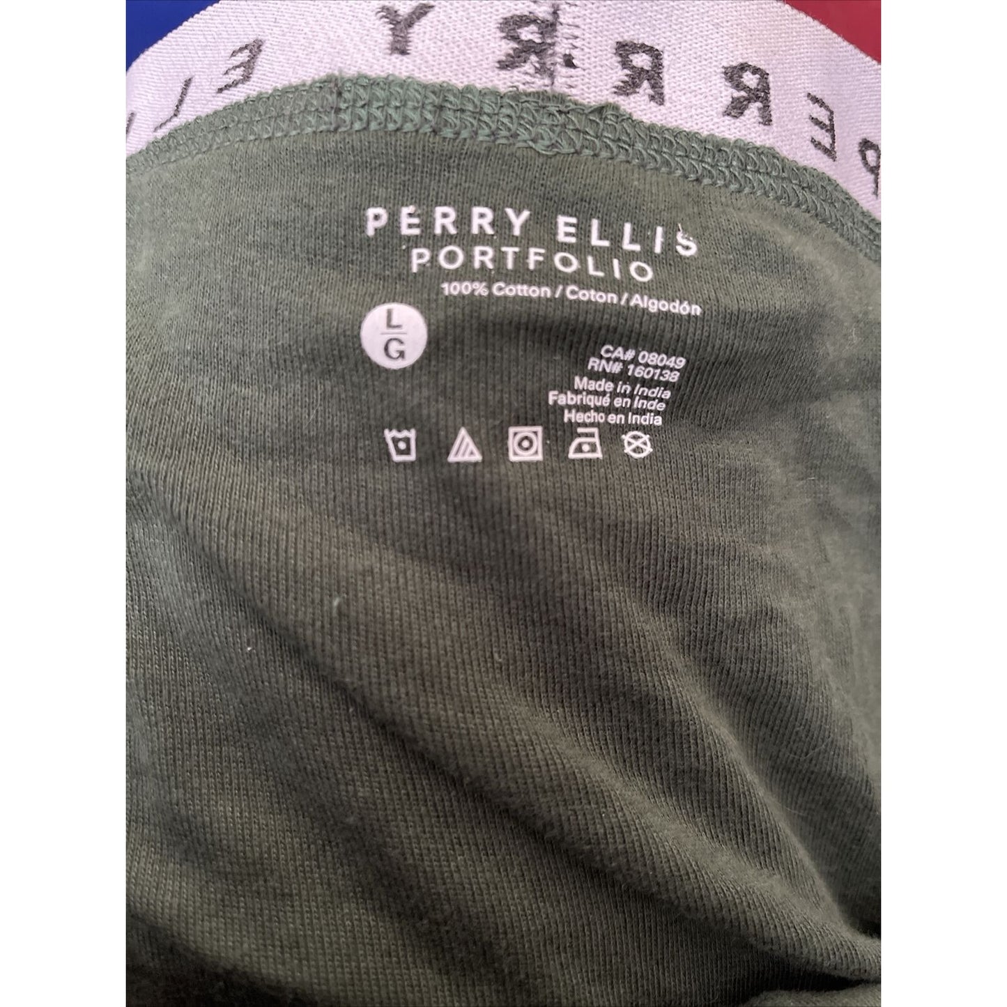 men's perry ellis portfolio green compression shorts large New And Unworn