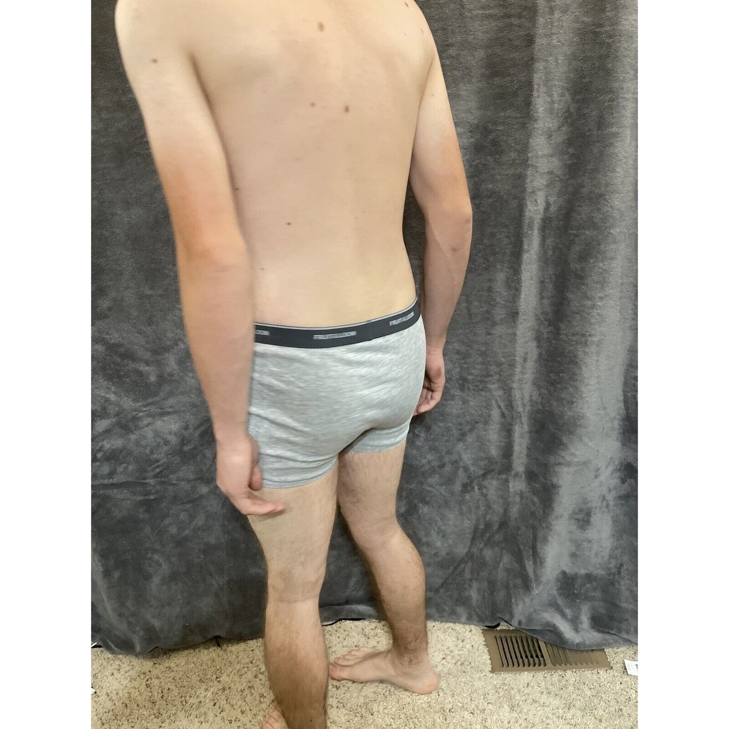 boy's gray fruit of the loom boxer briefs Large