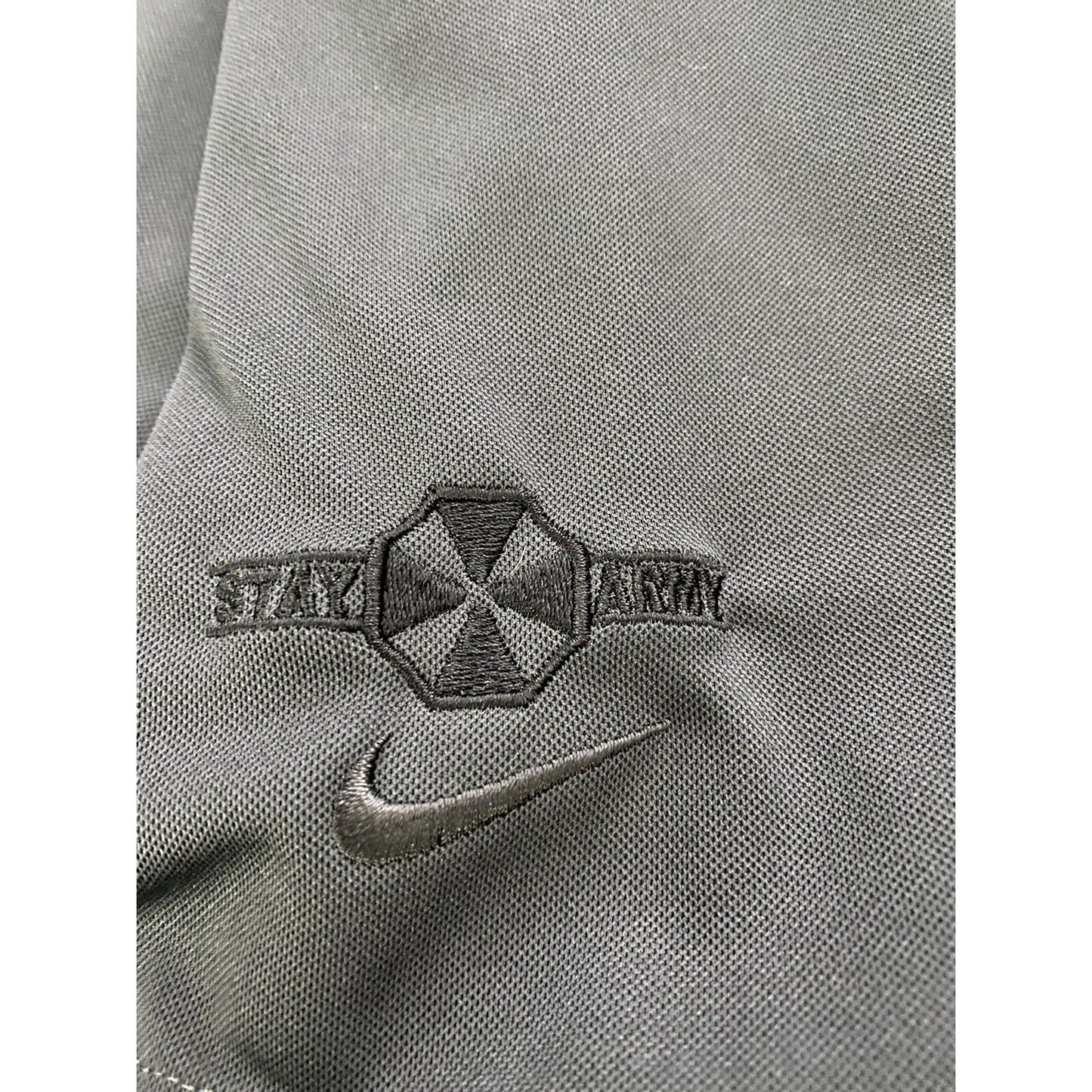 Nike Golf Dri-fit Stay Army Black Men’s Large Polyester Polo Shirt