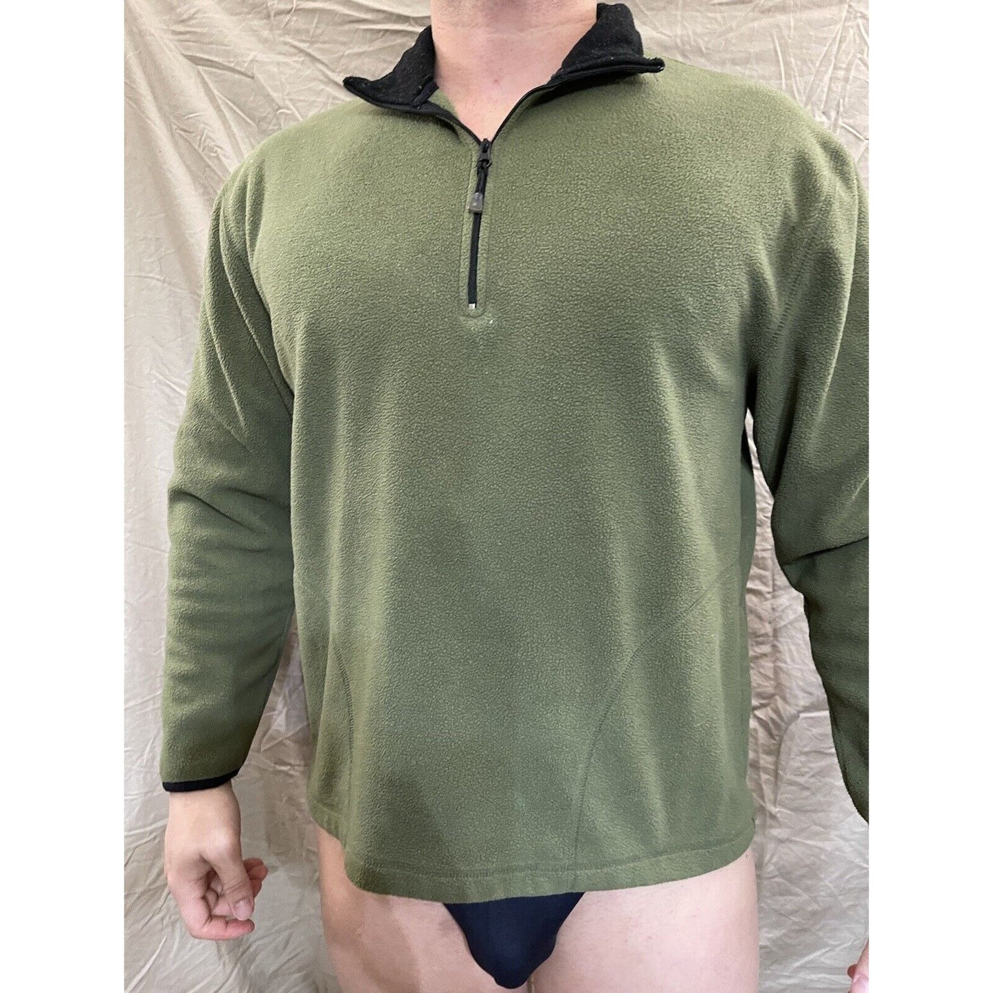 Men's Old Navy Classic Large green quarter zip pullover fleece