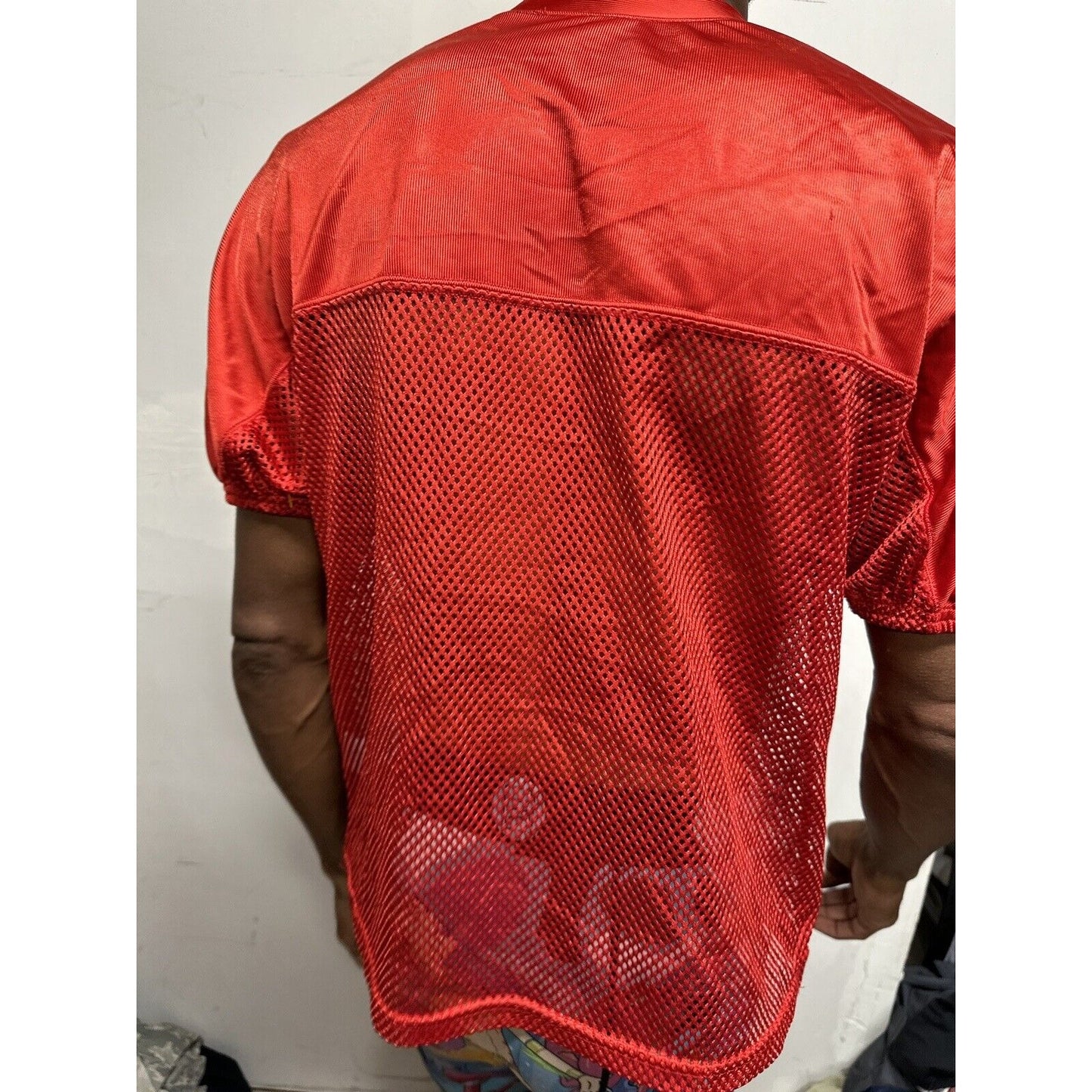Men’s Red Alleson Athletics Small Trojans Football Jersey