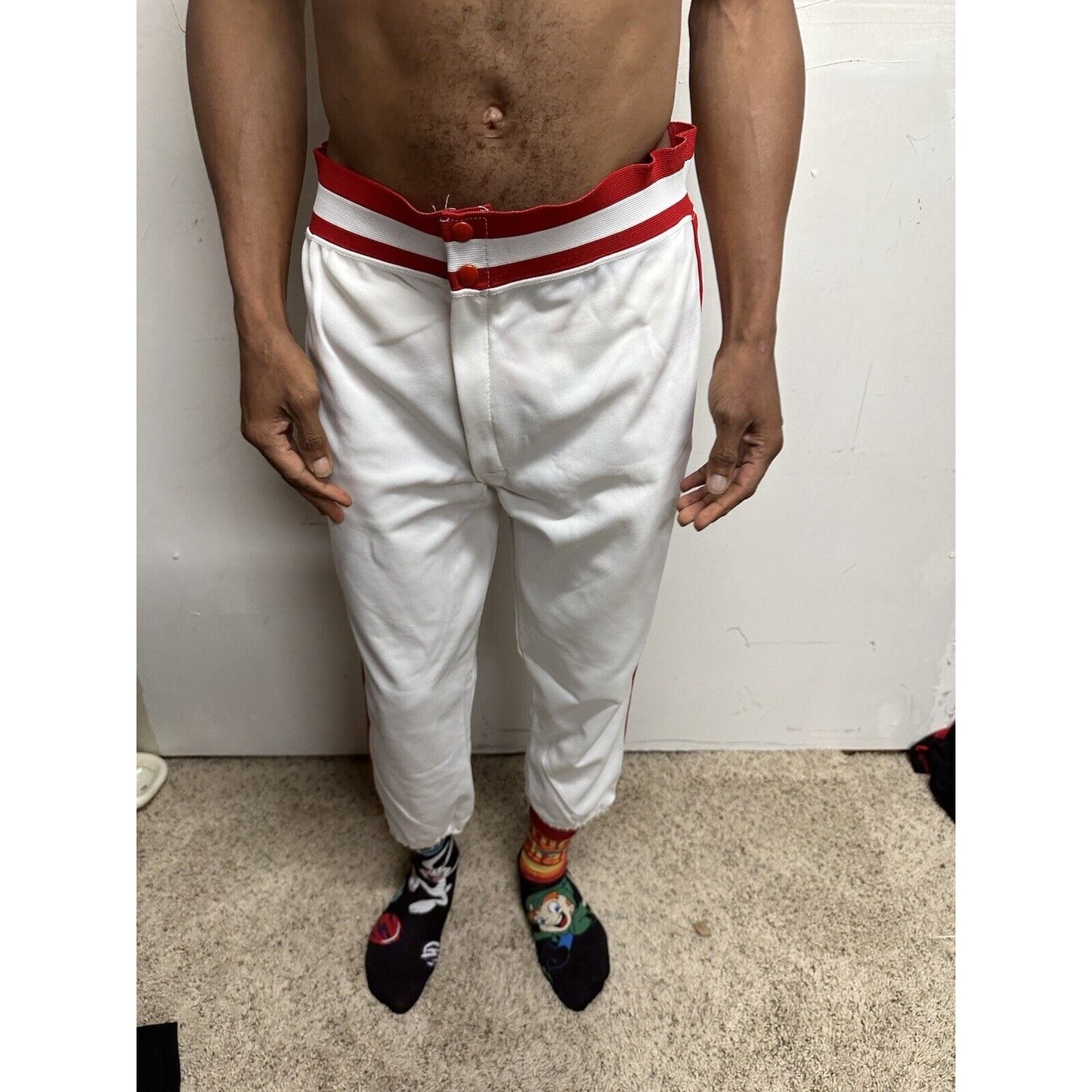 Men’s Pride XL Baseball Pants White And Red