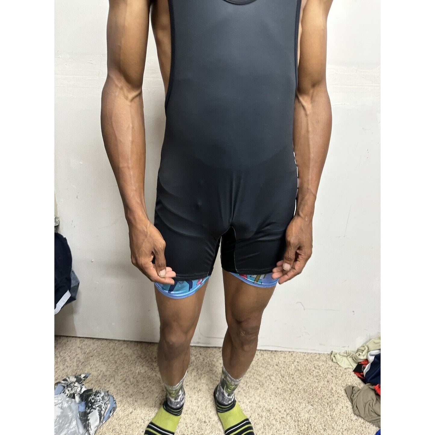 Men’s Tauwell XL Black Wrestling Singlet