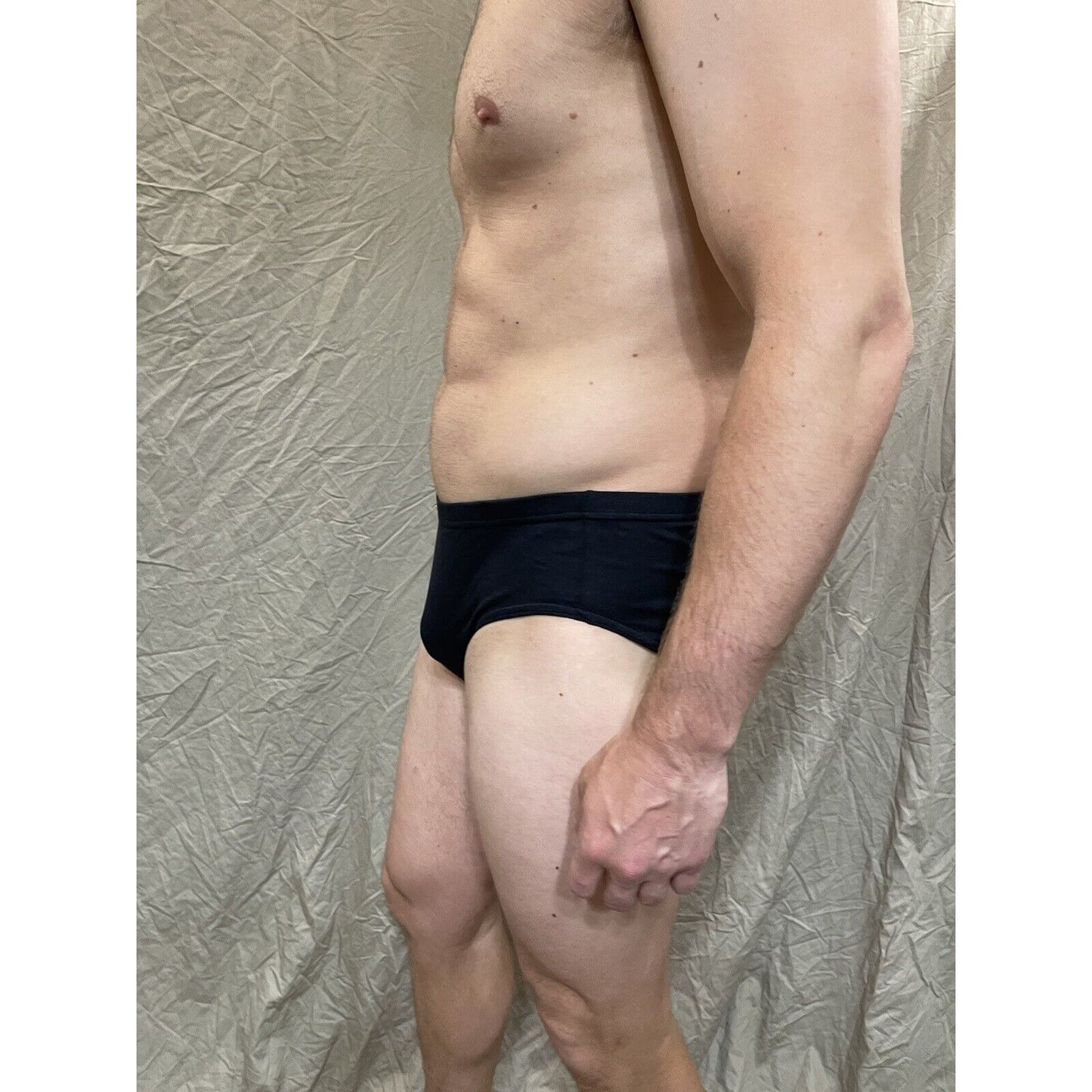 men's papi large black cotton brief
