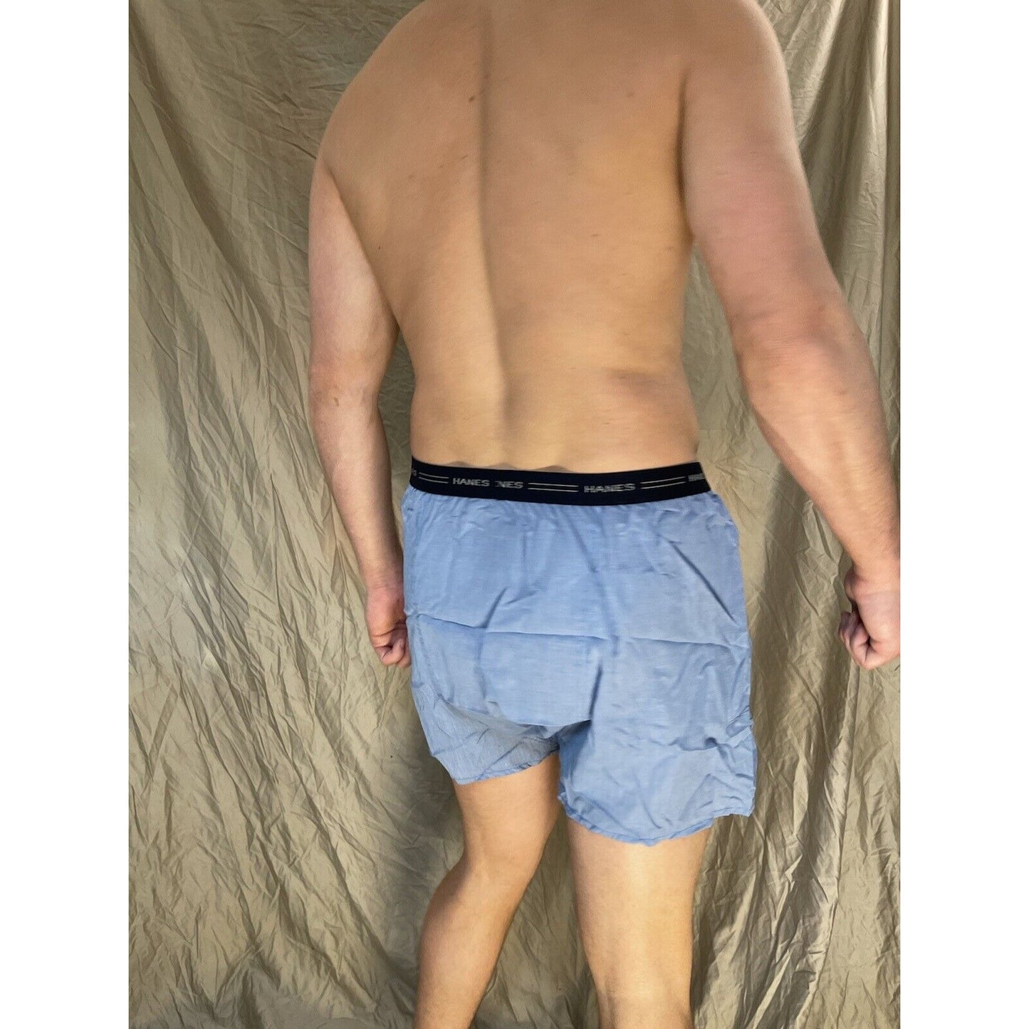 men's large hanes confort flex blue boxer shorts