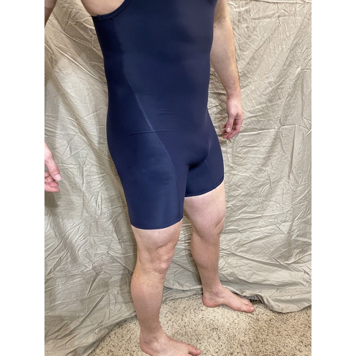 Men's alleson adult medium navy blue Wrestling Singlet Compression