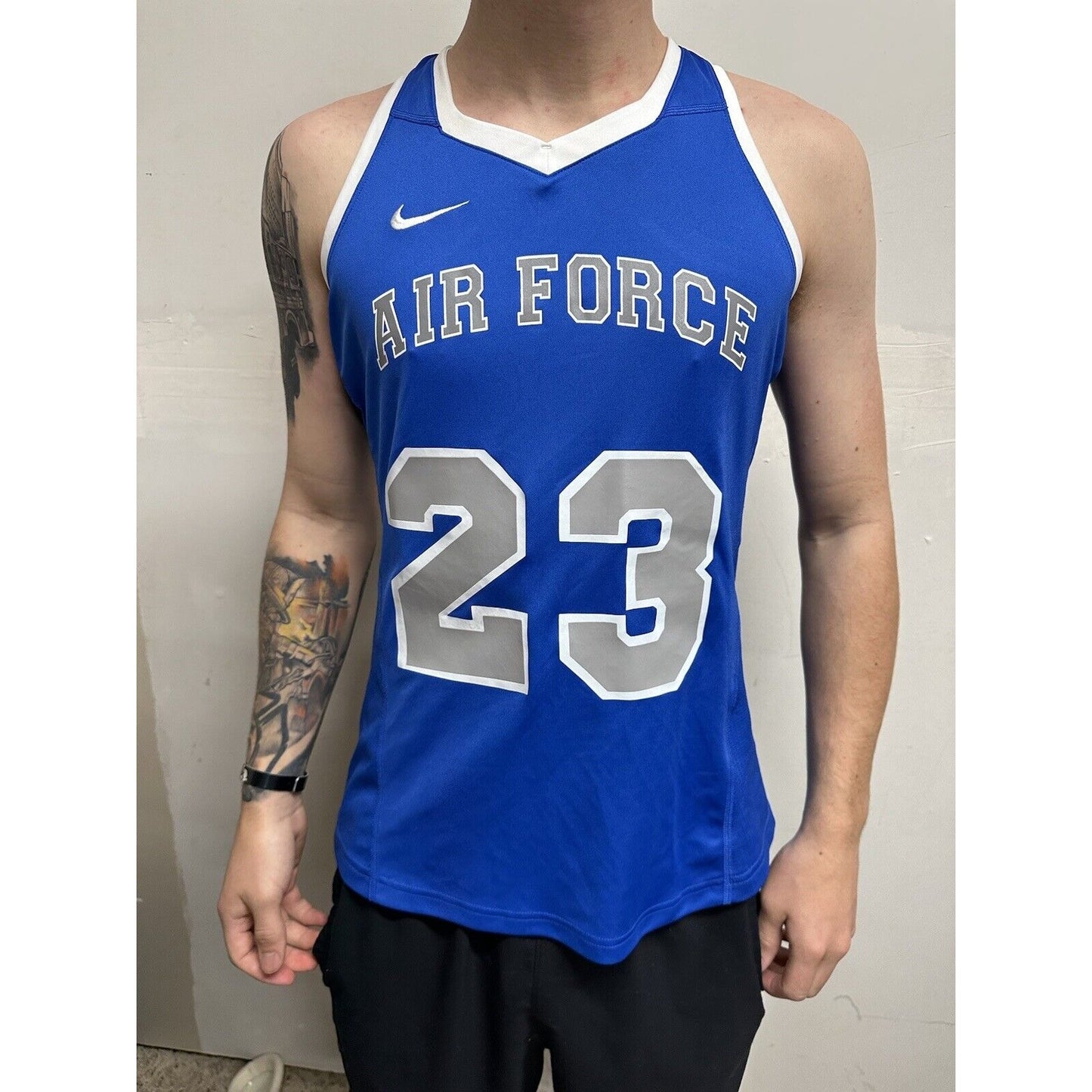 Men’s Large Nike Dri-fit USAFA Air Force Academy Jersey Tank Top Athletic