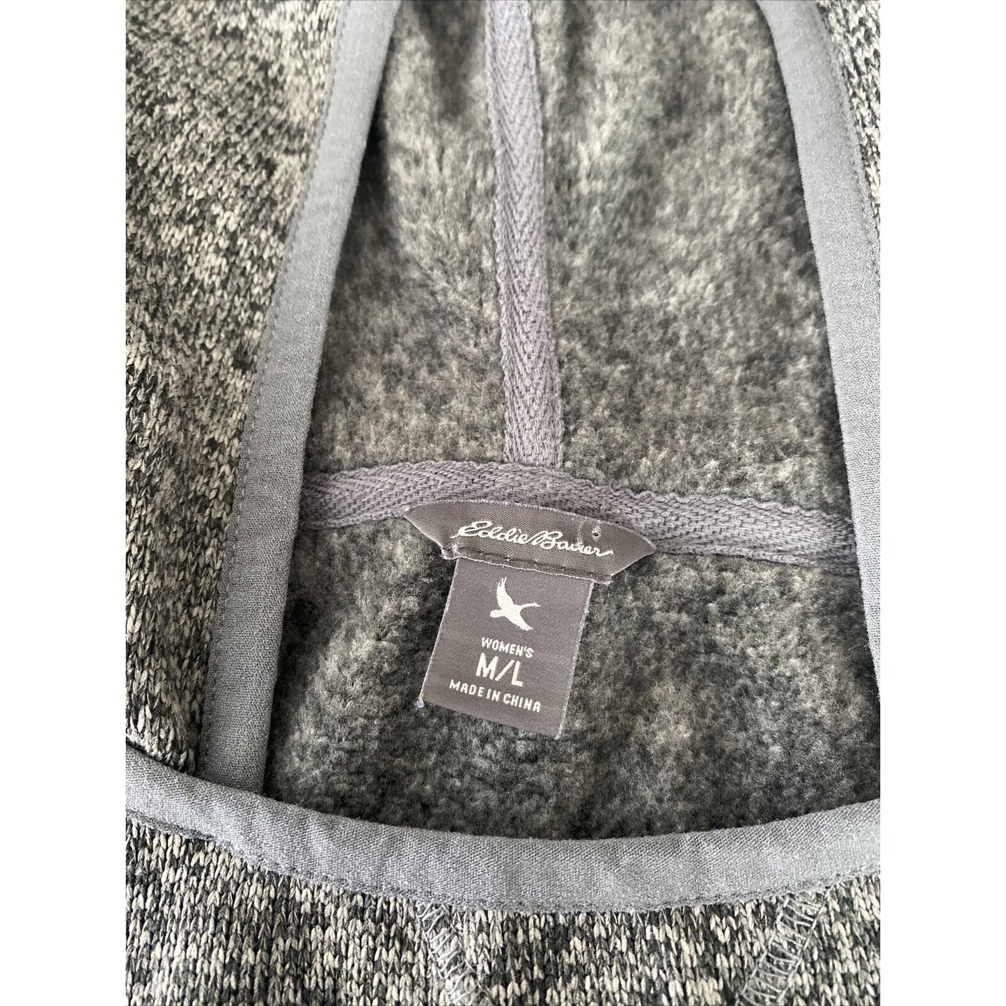 Eddie Bauer Women's Medium/Large Gray Polyester Radiator Fleece Poncho