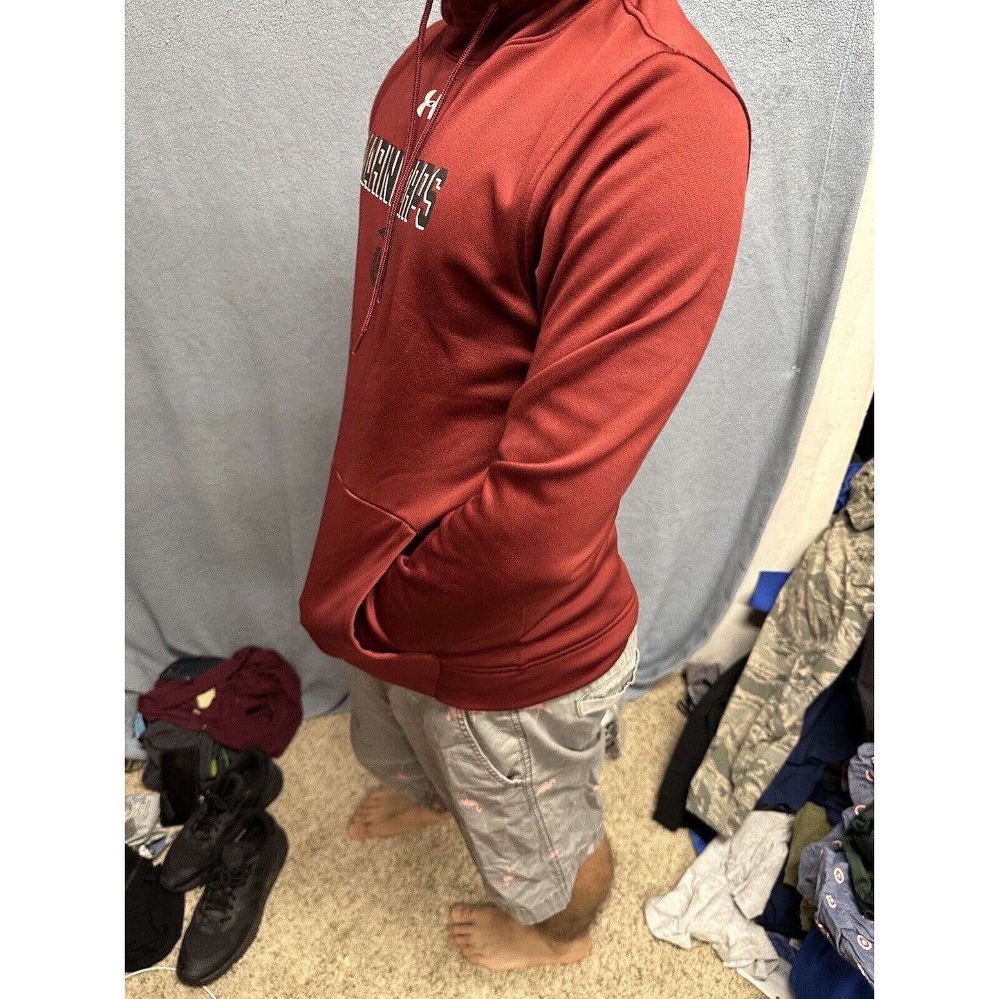 Men’s Maroon Pullover Hoodie Marine Corps Small Under Armour