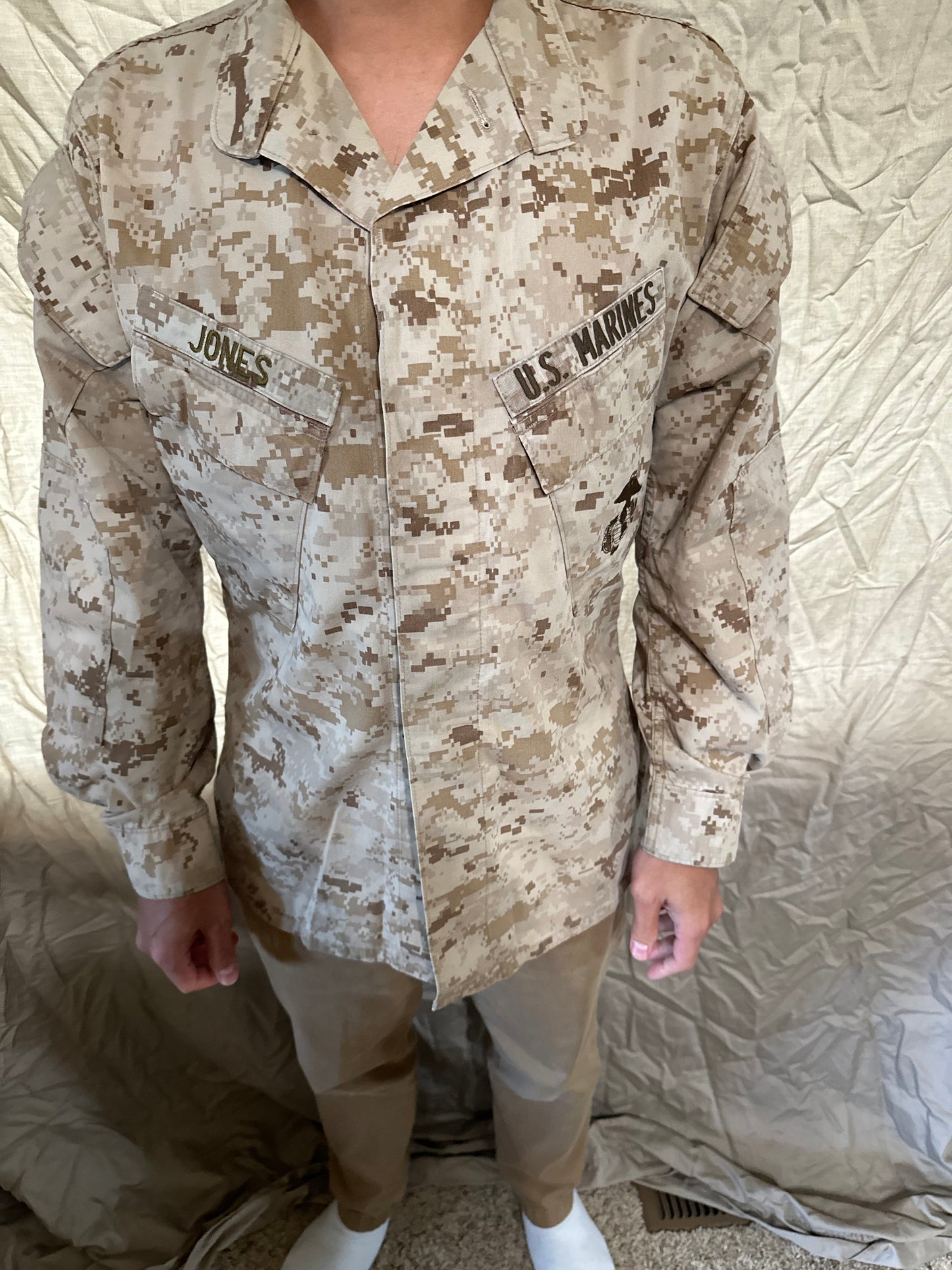 Men’s desert marpat usmc marine corps small regular blouse top
