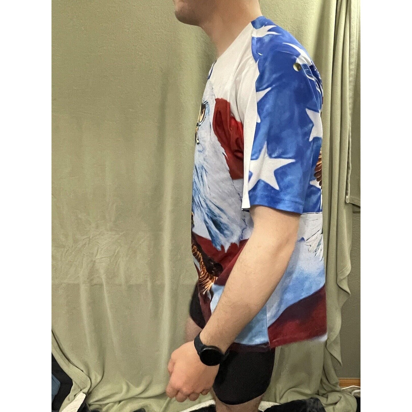 Bald Eagle Cotton Traders Sport Large Patriotic USA Shirt