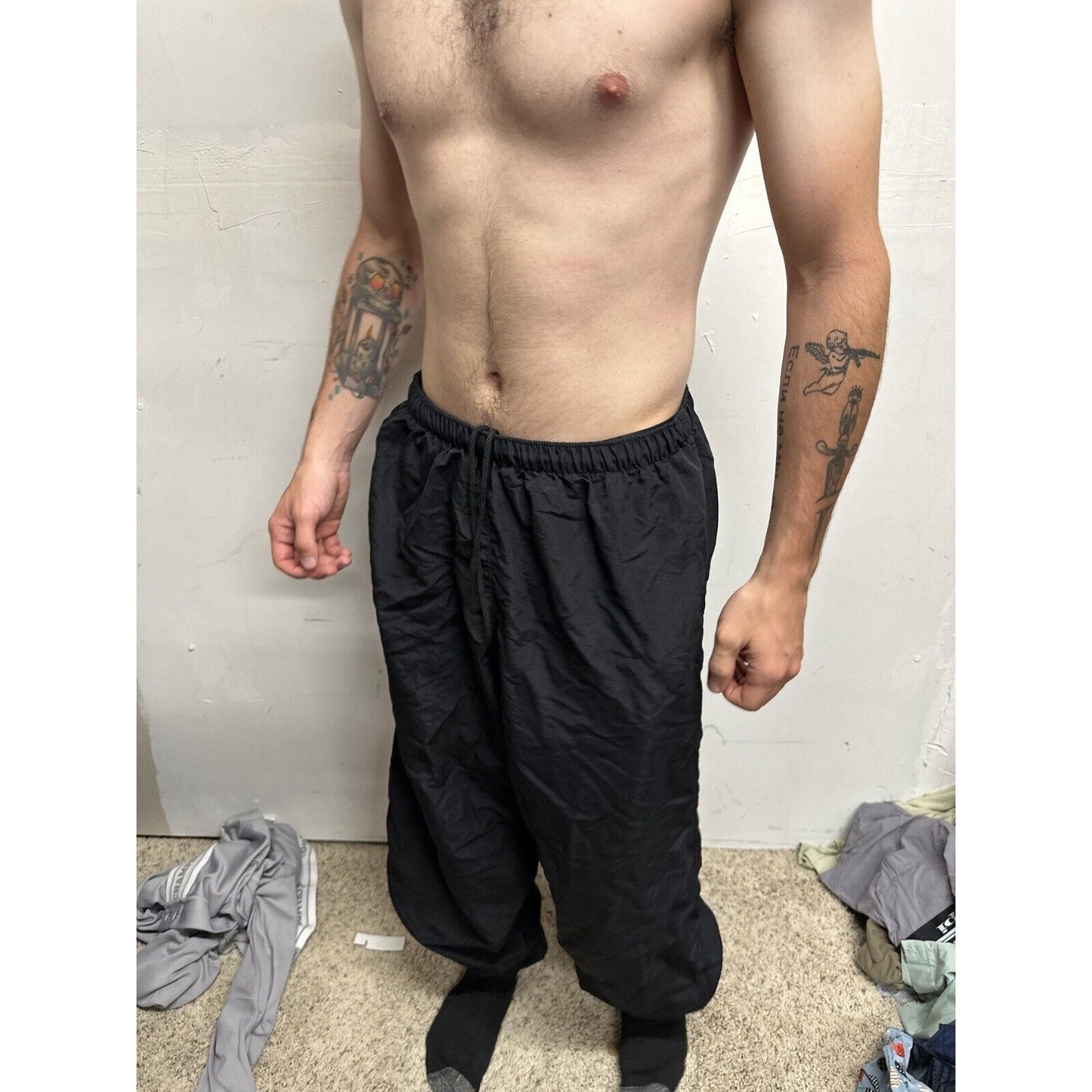 Men’s Army Pants - No Logo - XL Long Black Pt Uniform Bottoms PFU