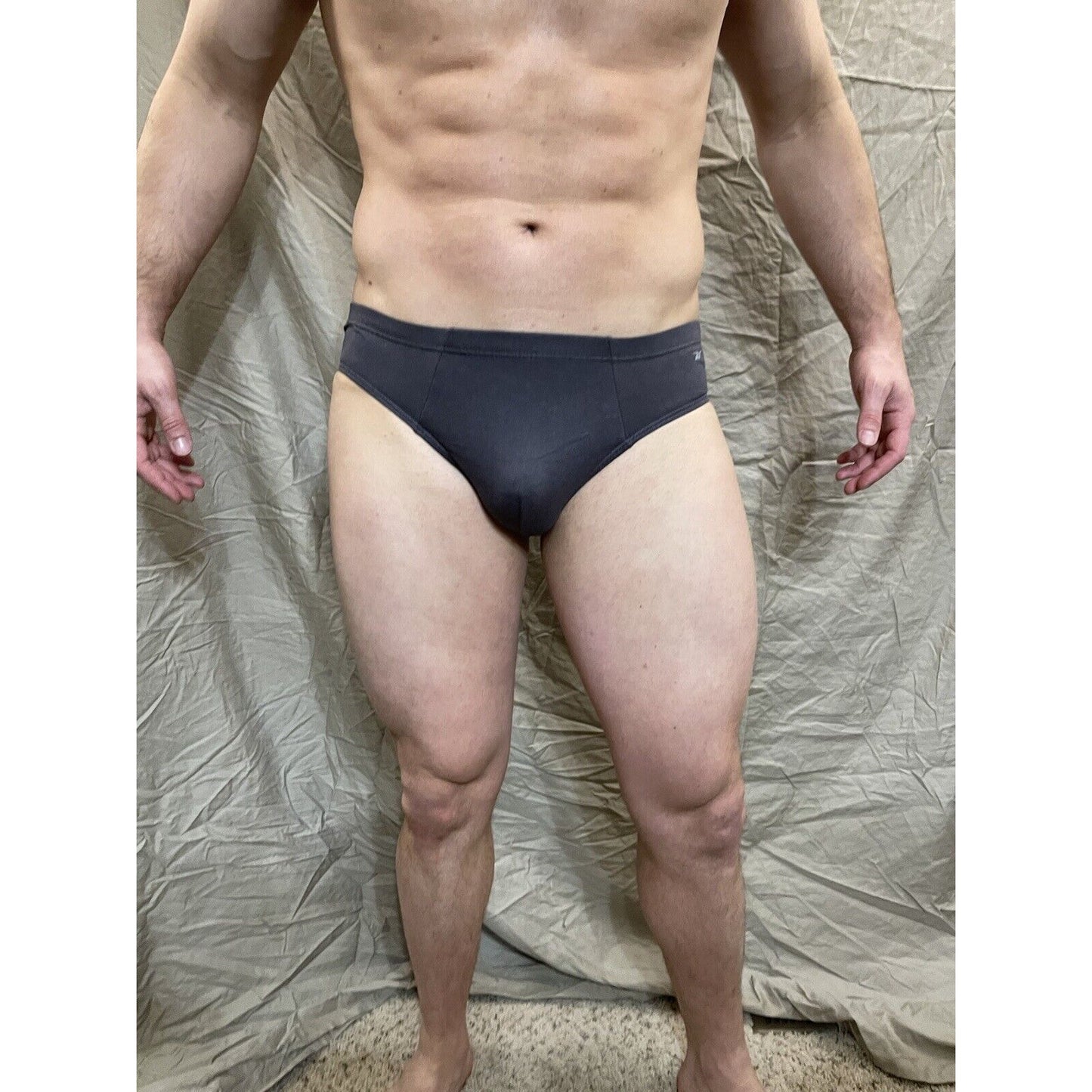 men's reebok small dark gray briefs athletic cut New And Unworn