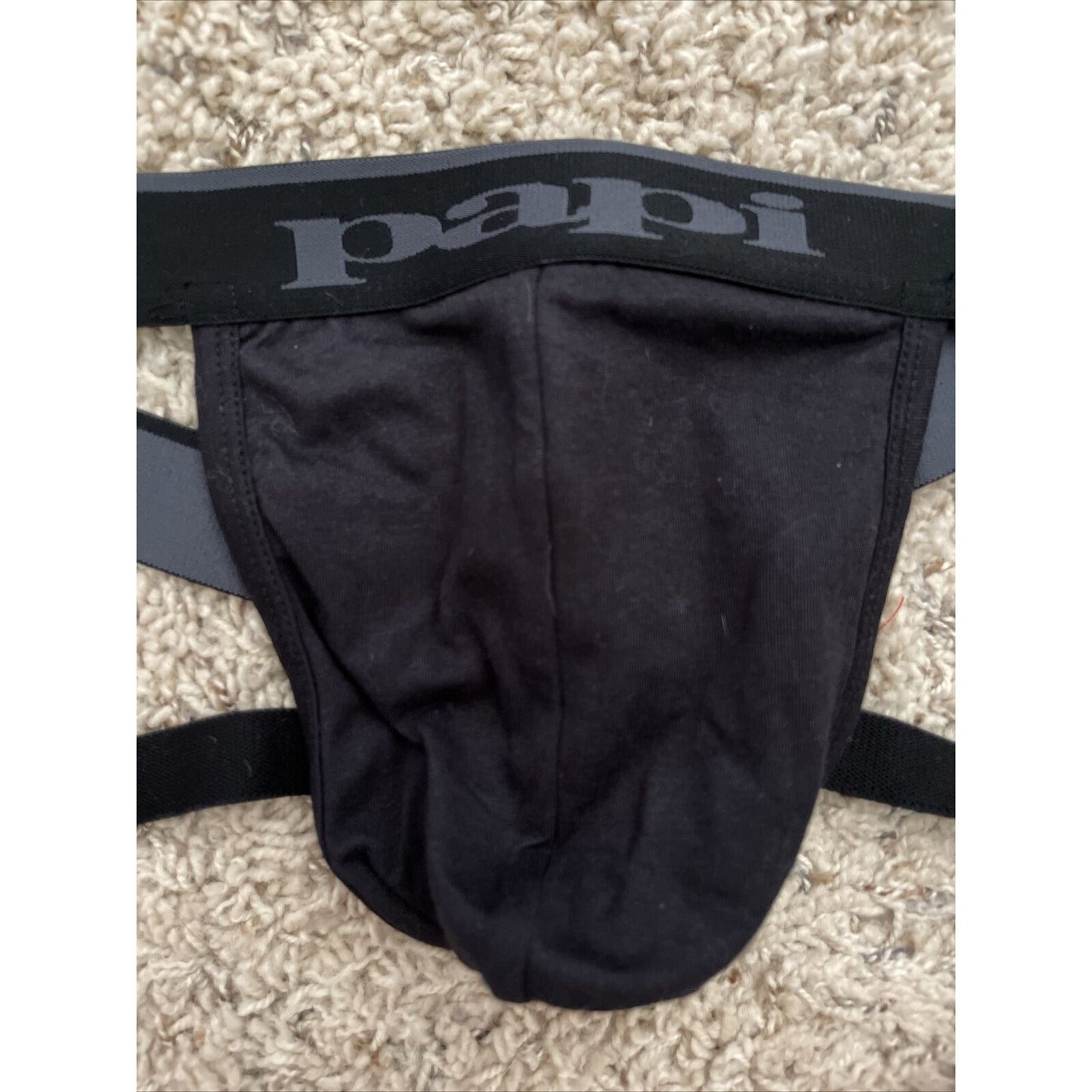 Men’s Papi Large Black Jockstrap Jock