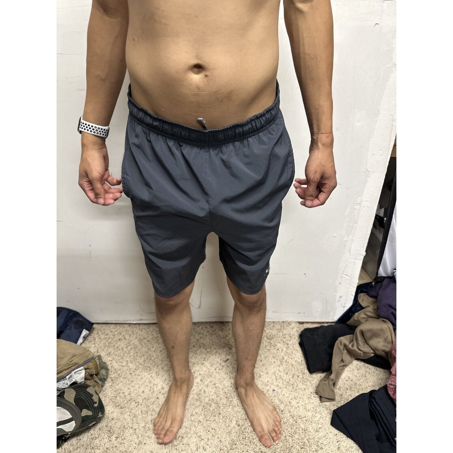 Men’s Gray Russell Small Athletic Shorts With Pockets