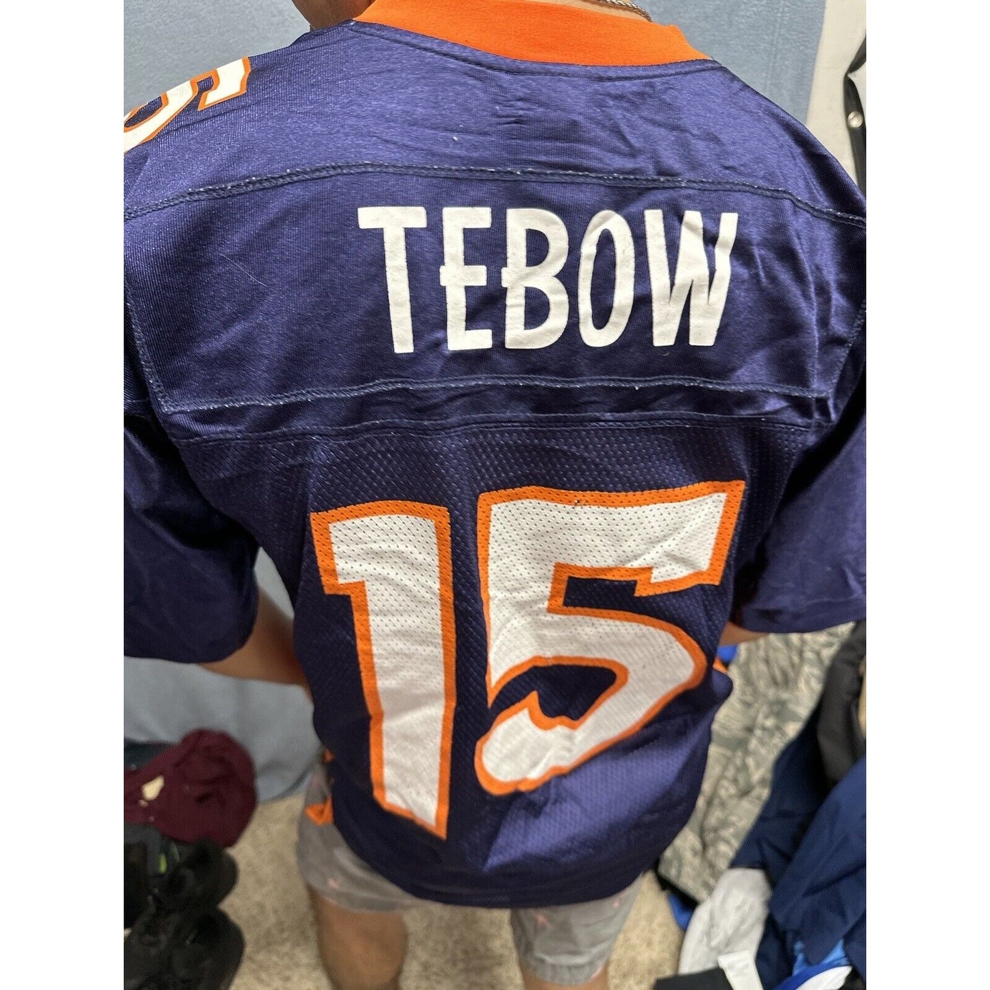 TIM TEBOW DENVER BRONCOS 15 JERSEY Equipment Reebok NFL Football Orange Medium