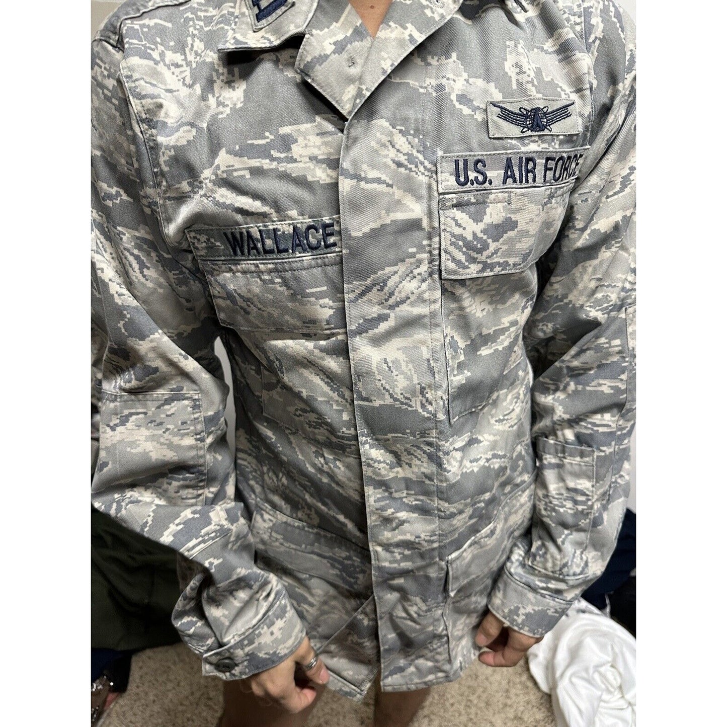 Men’s Abu Airman Battle Uniform Coat Civil Air Patrol Top 38XL Capt Patches